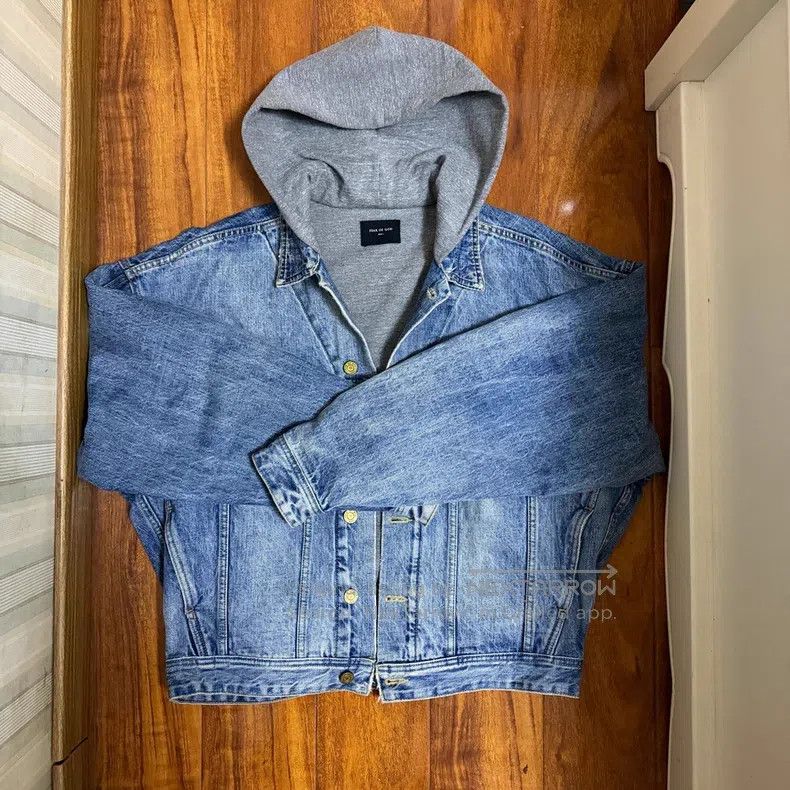 Fear of God Fear of God Denim patchwork hoodie Size US M / EU 48-50 / 2 - 1 Thumbnail