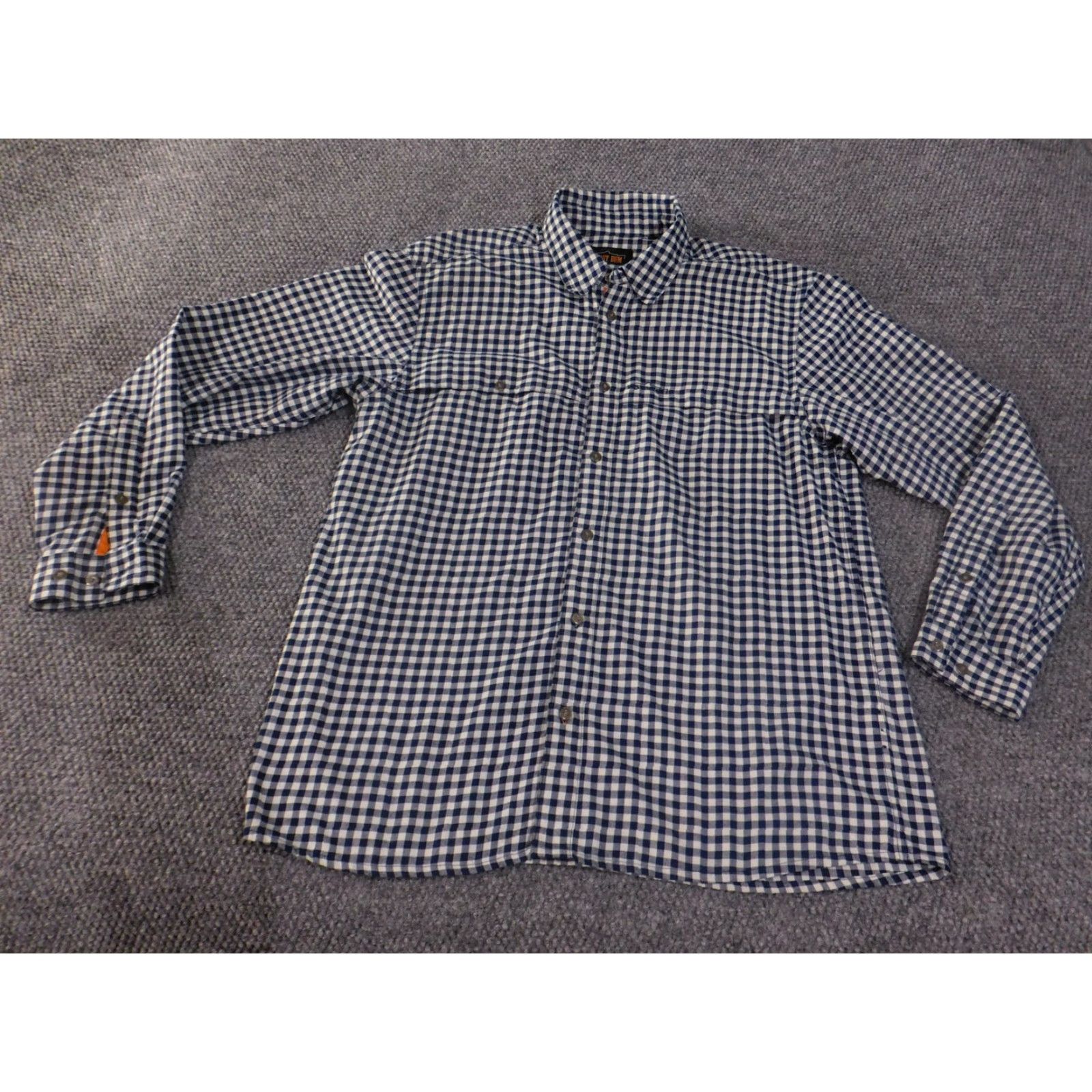 Orvis Orvis Trout Bum Shirt Mens Large Blue White Gingham Check Flannel Shirt Button-Up Lightweight Outdoor Fishing Size US L / EU 52-54 / 3 - 2 Thumbnail
