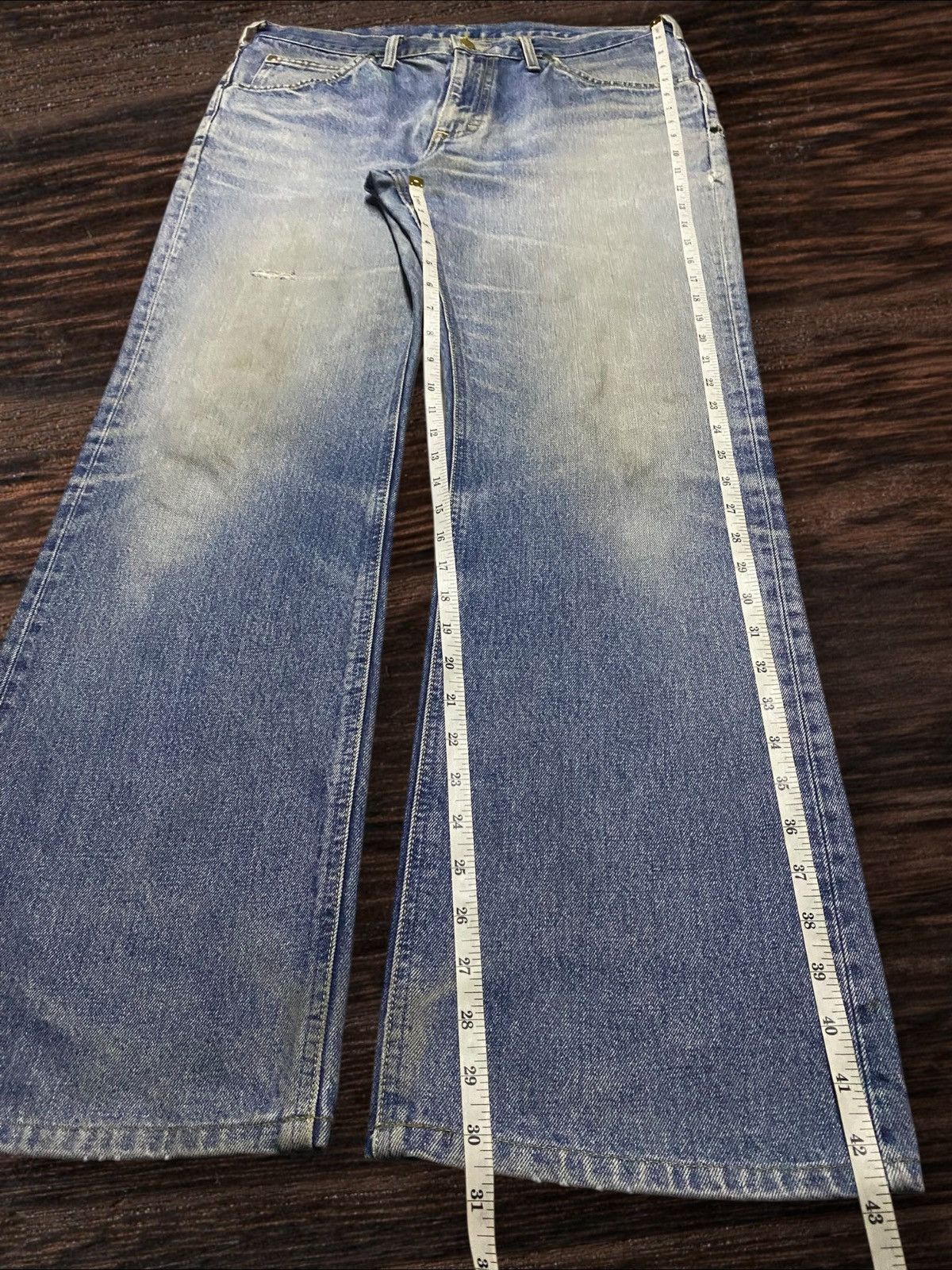 Lee × Vivienne Westwood Vintage Lee Riders Faded Wash Distressed Baggy Jeans Size US 34 / EU 50 - 16 Thumbnail