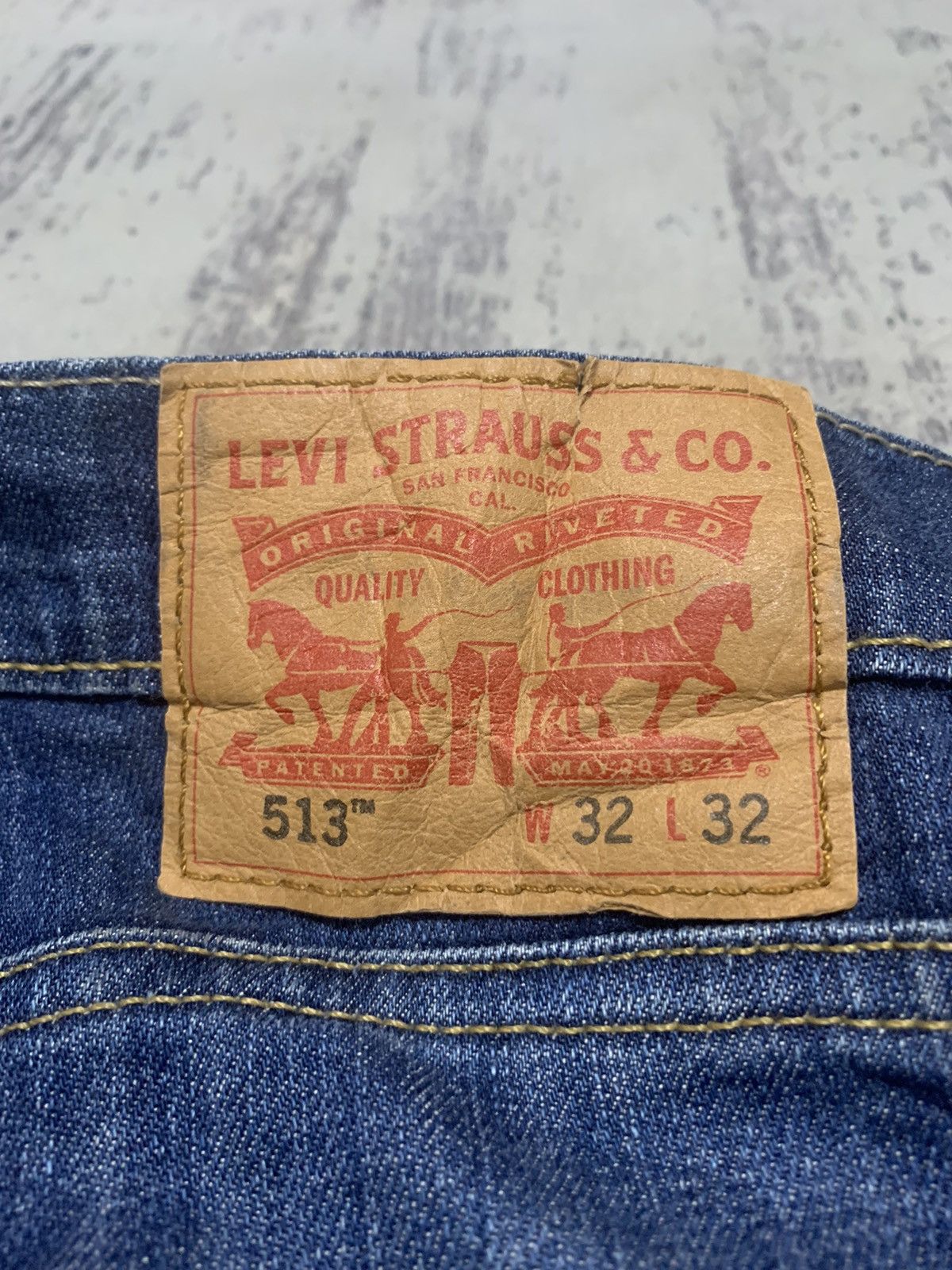 Levi's Levi's 513 Slim Fit Jeans Dark Indigo Modern Denim Size US 33 - 14 Thumbnail