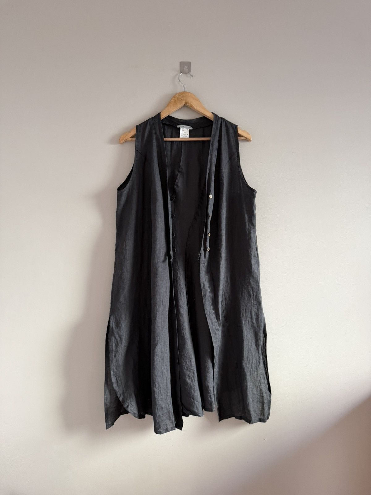 Sarah Pacini Sarah Pacini Linen Asymmetric Sleeveless Vest Made in Italy Size M / US 6-8 / IT 42-44 - 1 Thumbnail