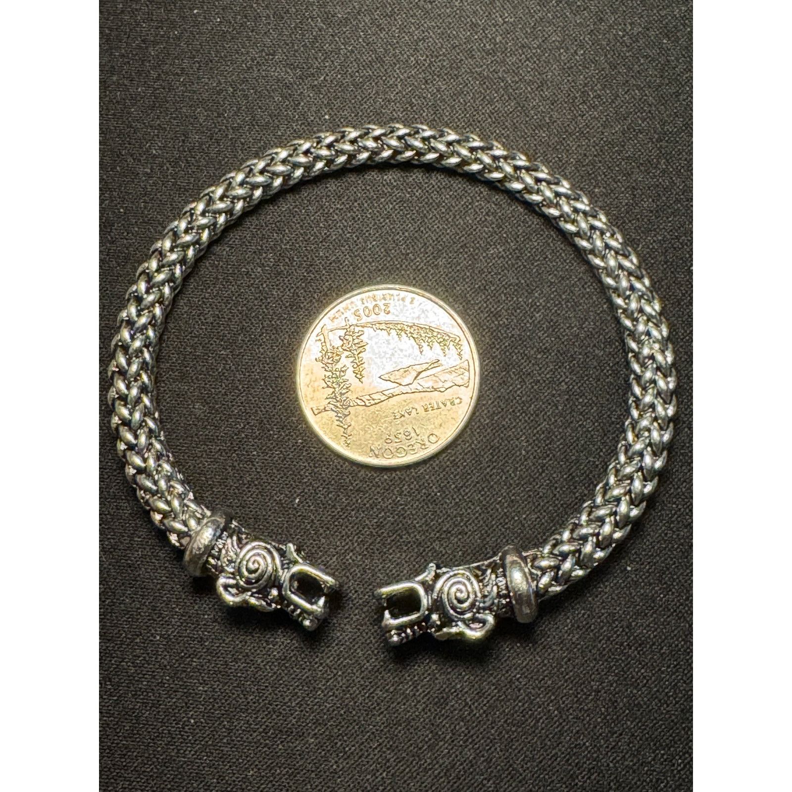 Other Stainless Steel Viking Dragon Head Bracelet Size ONE SIZE - 3 Thumbnail
