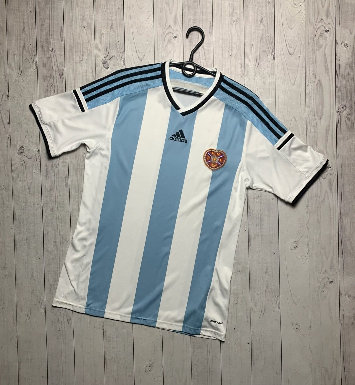 Adidas Vintage Hearts FC striped jersey size L adidas Size US L / EU 52-54 / 3 - 1 Thumbnail