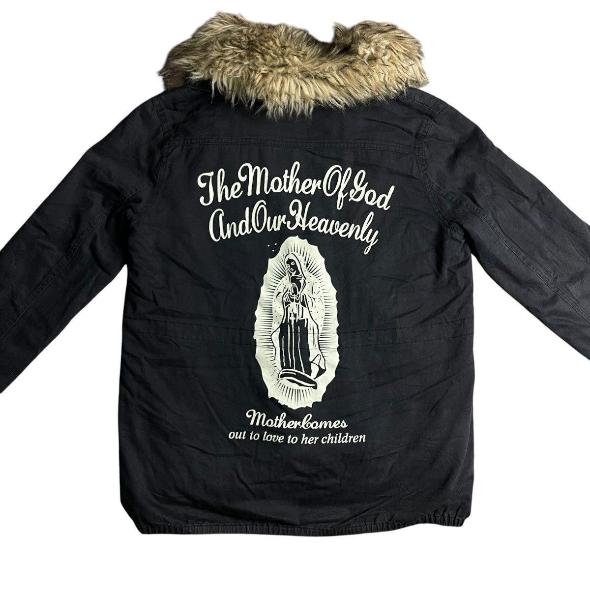If Six Was Nine 🇯🇵 ARTEMIS MARY MOTHER OF JESUS PRAY LINED BOA FUR JACKET Size US M / EU 48-50 / 2 - 9 Thumbnail