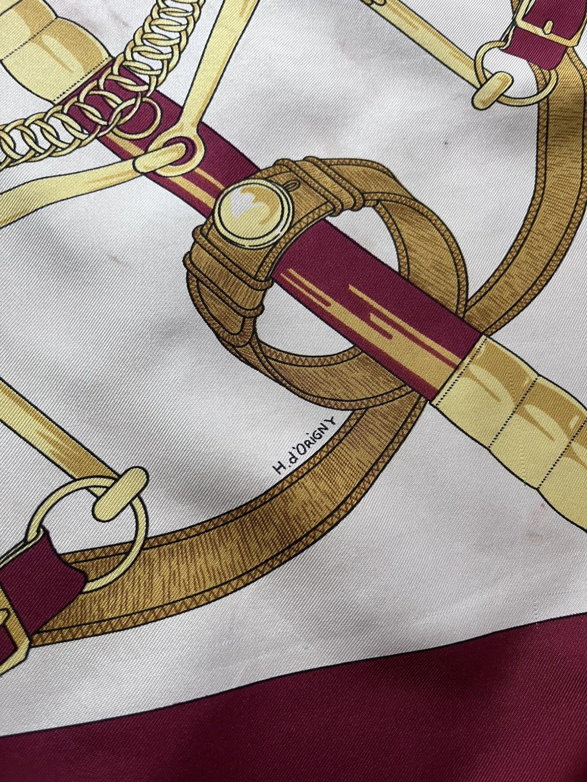 Hermes Hermes ''Eperon d'Or'' silk red scarf Size ONE SIZE - 13 Thumbnail