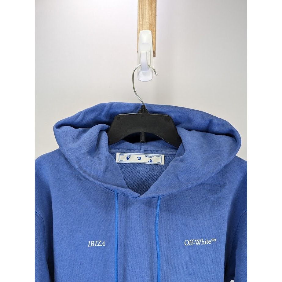 Off-White o1rshd1 SMR- Ibiza Hoodie in Blue White Size US M / EU 48-50 / 2 - 6 Thumbnail