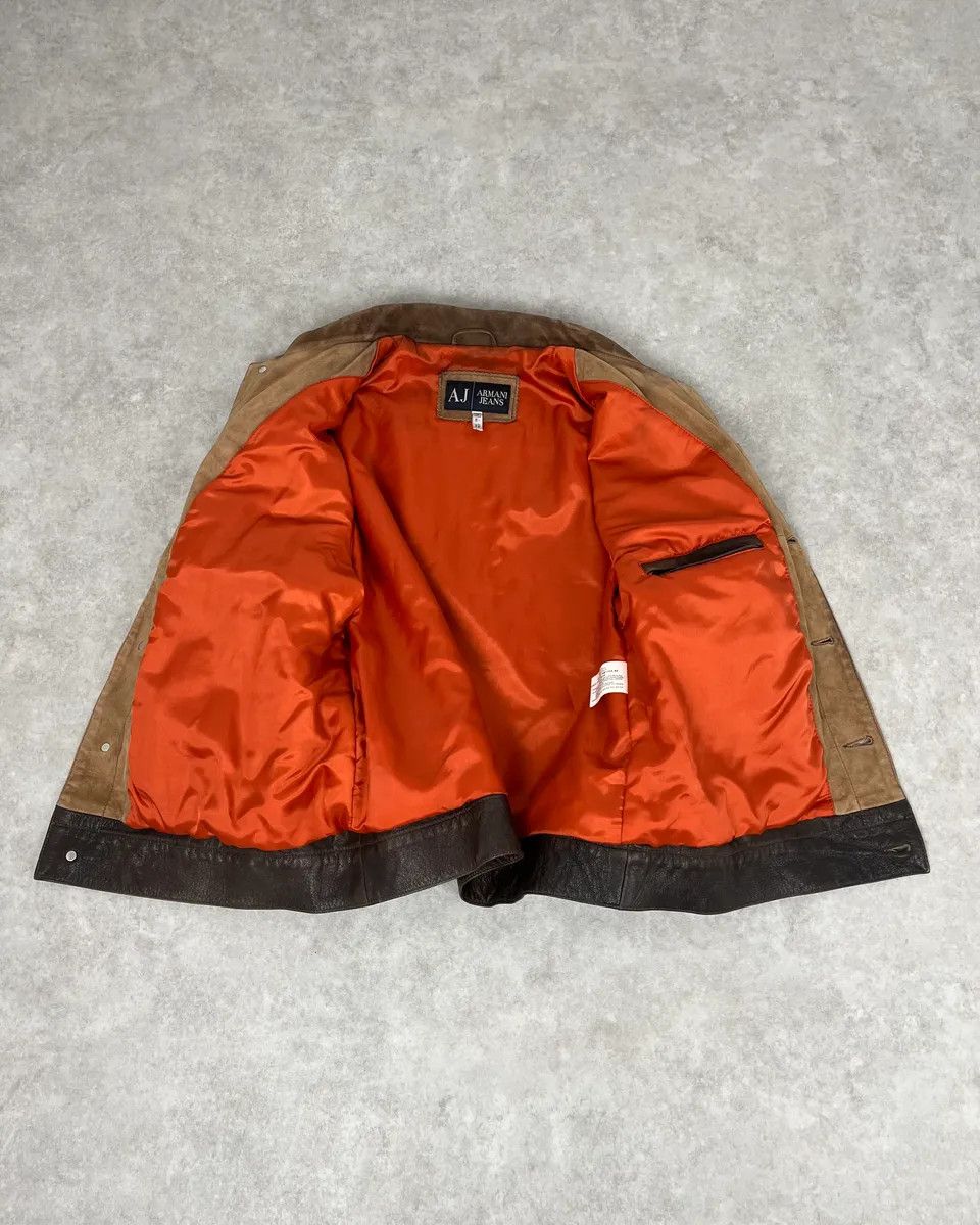 Armani 2000s Armani Brown Suede Leather Two Tone Trucker Jacket Size US M / EU 48-50 / 2 - 7 Thumbnail