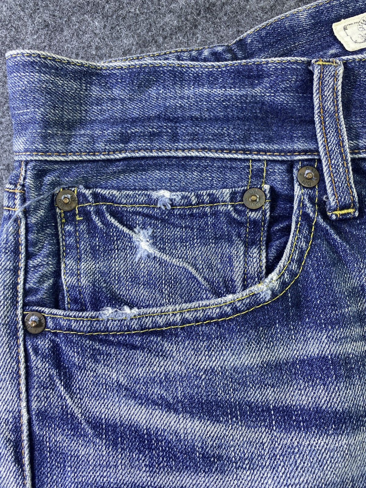 Japanese Brand × Jean Back Number Distressed Blue Wash Jeans - J936 Size US 32 / EU 48 - 17 Thumbnail