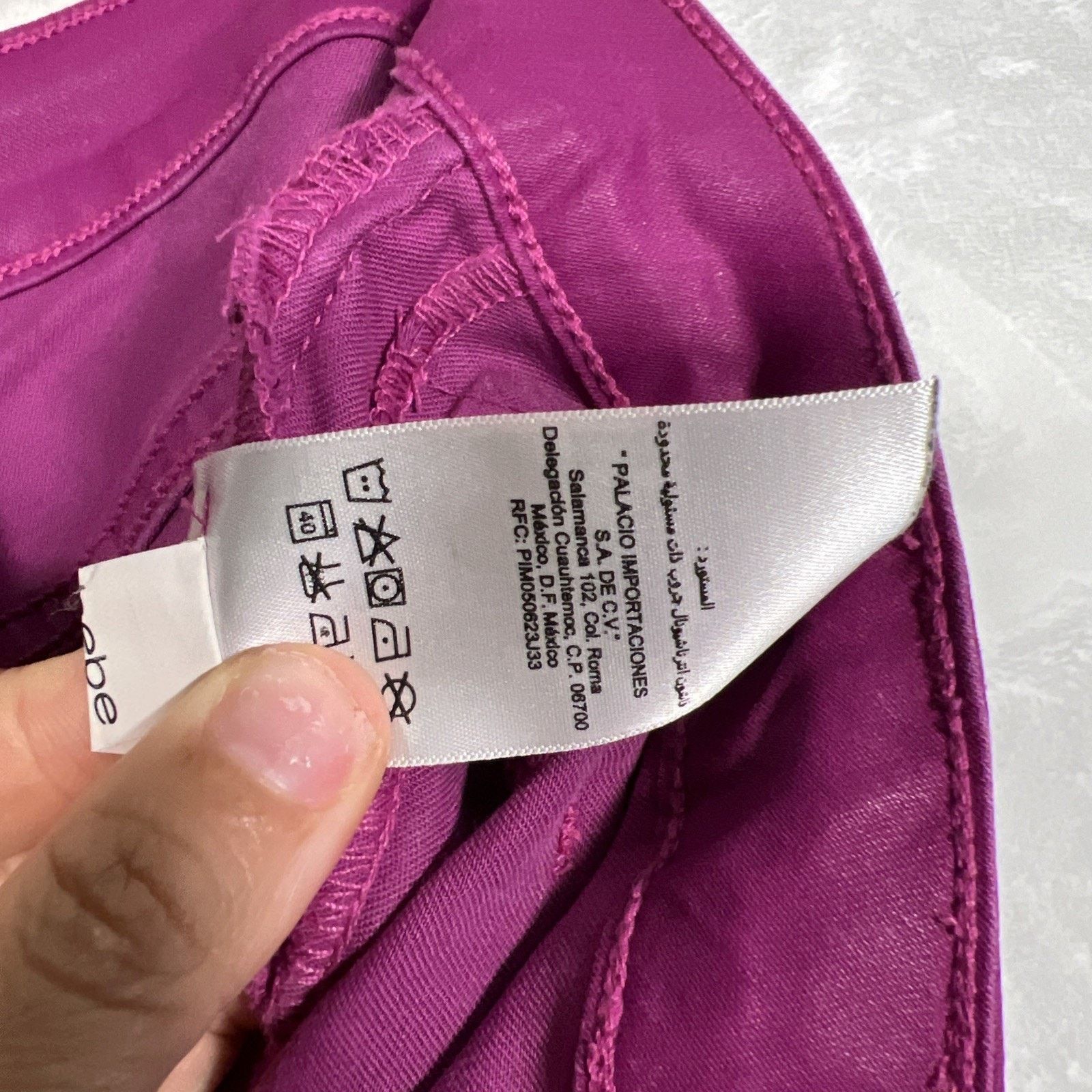 Bebe Bebe Women's Purple Shiny Pants Size 26 Zipper Pockets Size 26" / US 2 / IT 38 - 5 Thumbnail