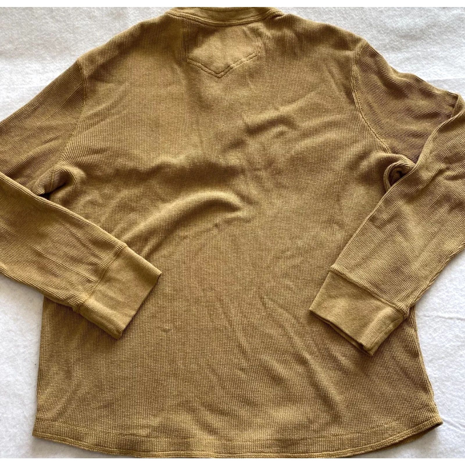 Eddie Bauer Eddie Bauer Thermal Shirt Mens L Brown Long Sleeve Knit Henley Logo Solid Regular Fit Machine Washable Top Tee Size US L / EU 52-54 / 3 - 7 Thumbnail