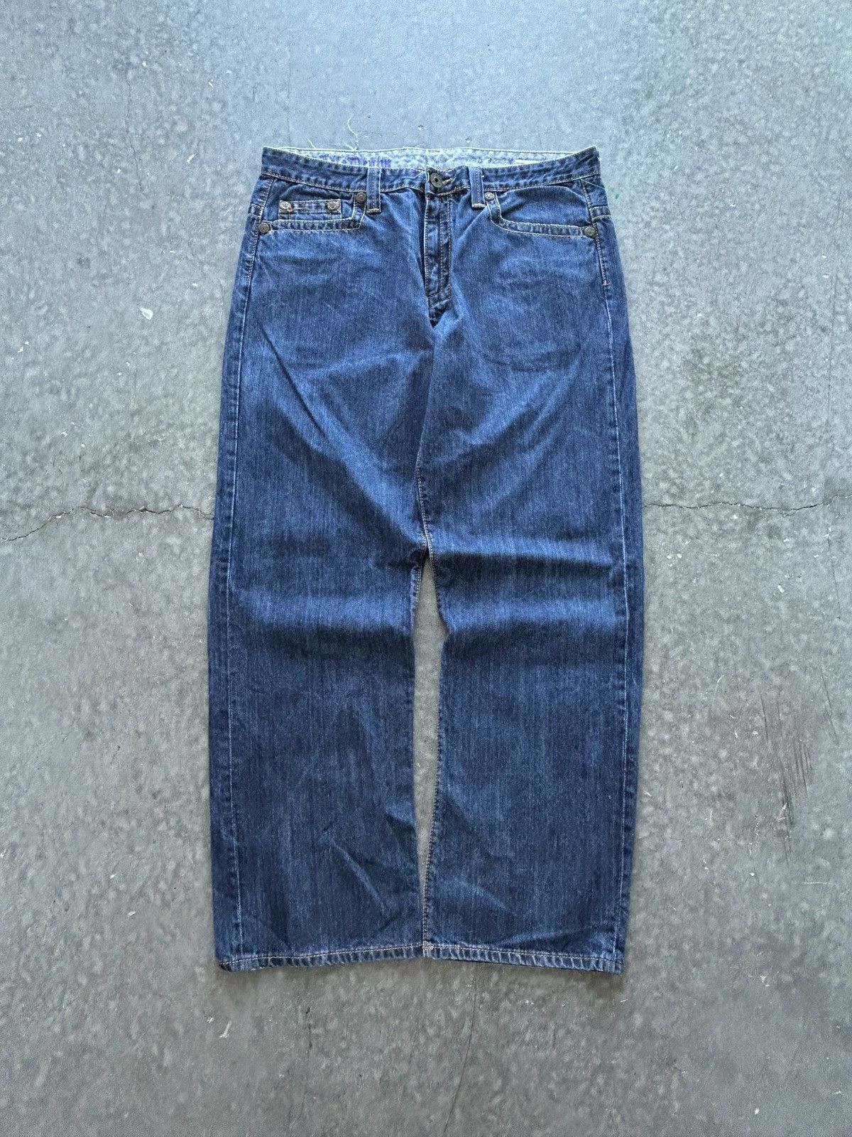 JNCO Vintage Y2K Azzure Embroidered Wings Baggy Jeans Size US 38 / EU 54 - 4 Thumbnail