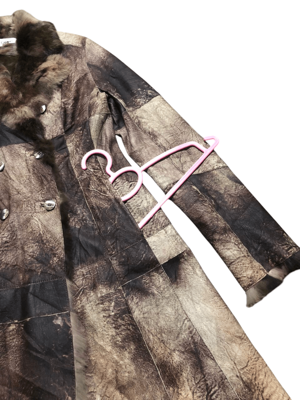If Six Was Nine f.CAMINO Rabbit Patchwork Fur Coat Jacket Size XS / US 0-2 / IT 36-38 - 14 Thumbnail