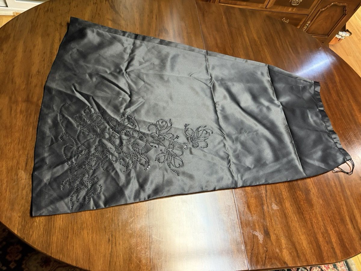 Other Black Satin Formal Skirt – Rhinestone Floral Embellished Size M / US 6-8 / IT 42-44 - 2 Thumbnail