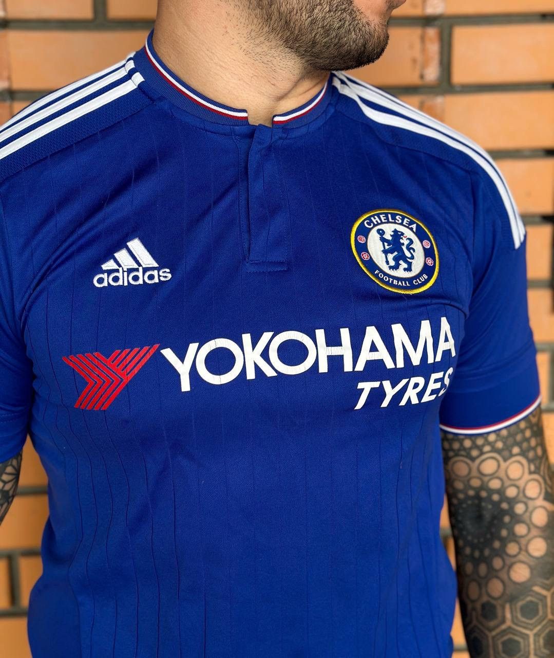 Adidas × Chelsea Soccer Chelsea FC 2015/16 Home Football Shirt - Yokohama Tyres Size US M / EU 48-50 / 2 - 2 Thumbnail