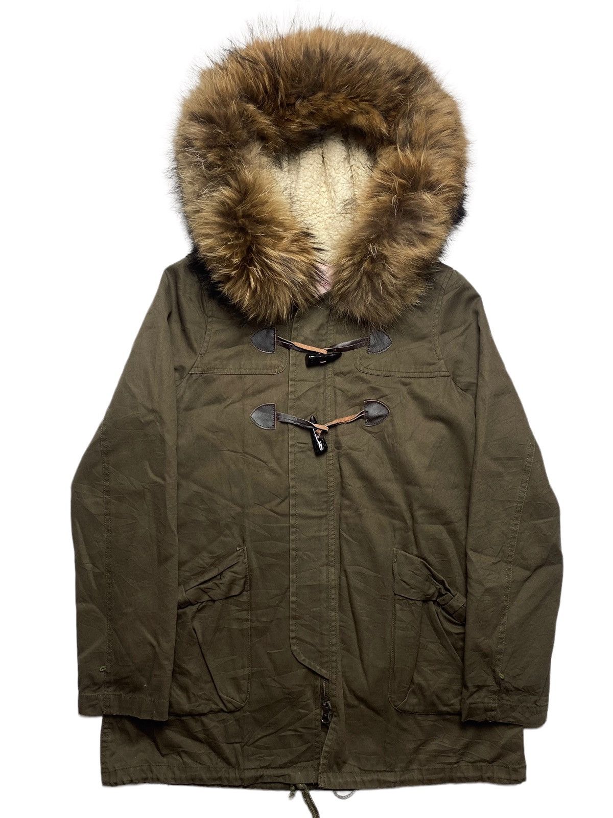 If Six Was Nine 2000s JB Girl - Raccoon Fur Hoodie Jacket Size M / US 6-8 / IT 42-44 - 2 Thumbnail