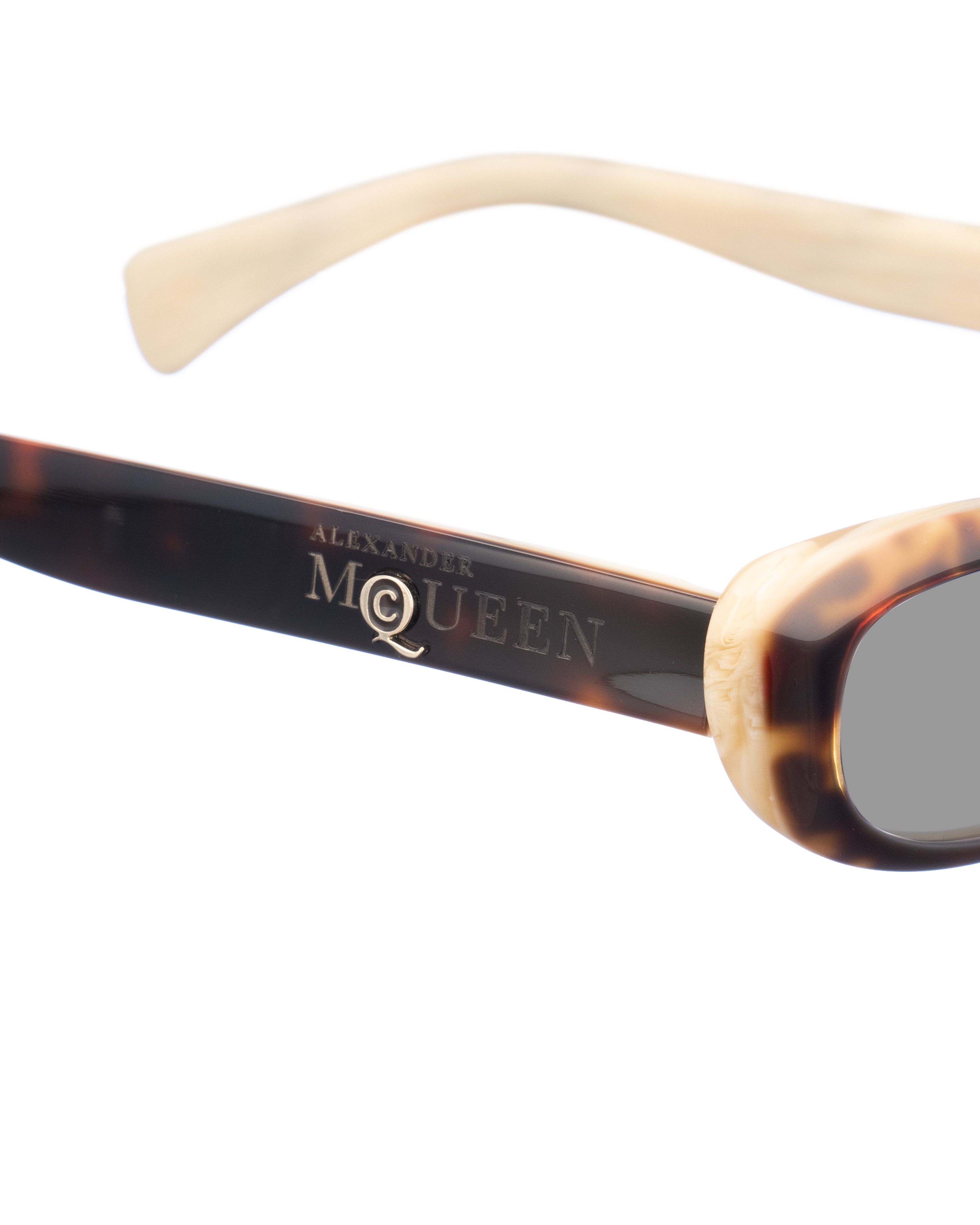 Alexander McQueen Alexander McQueen '90s Cream Cheetah Cat-Eye Sunglasses Size ONE SIZE - 2 Thumbnail