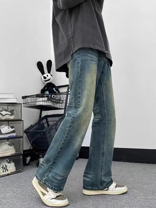 VIBE Vintage distressed washed corrugated bootcut jeans Size US 34 / EU 50 - 5 Thumbnail