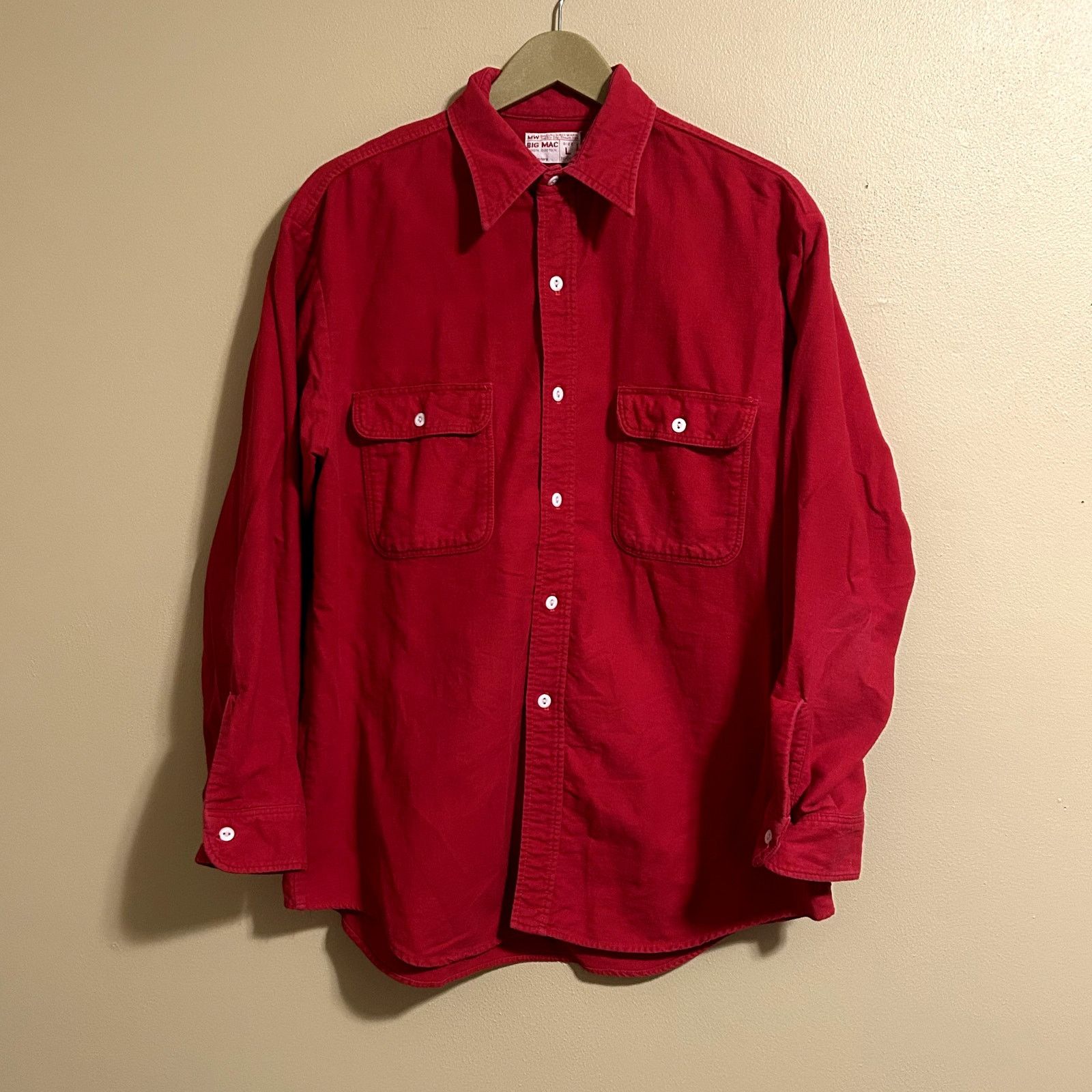 Big Mac Vintage 70s Red Big Mac Button Up Shirt Large Size US L / EU 52-54 / 3 - 2 Thumbnail
