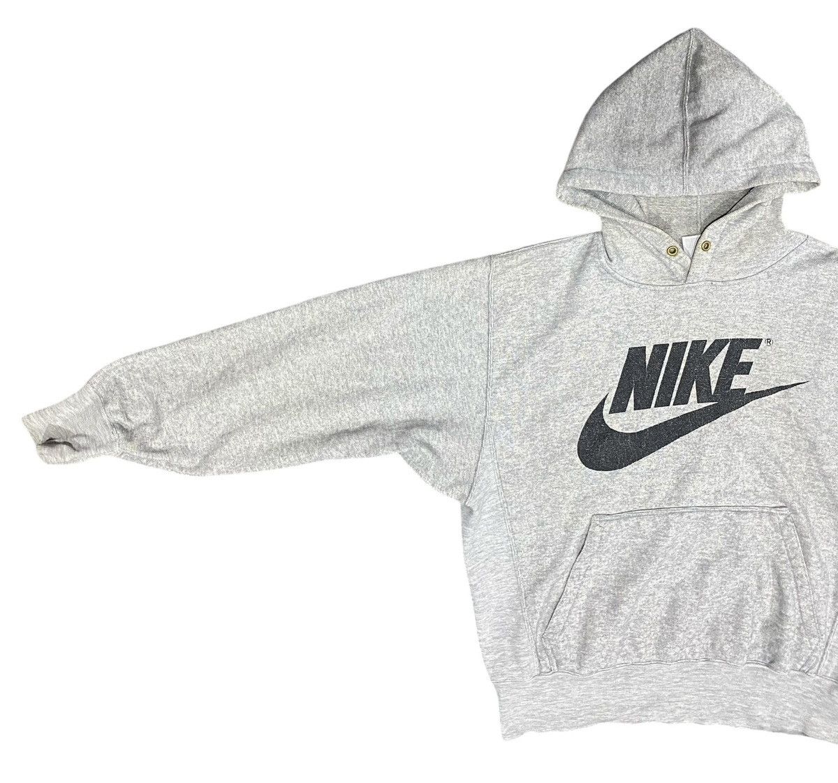 Vintage Vintage 90s NIKE Grey Tag Hoodie Sweatshirt Size US M / EU 48-50 / 2 - 19 Thumbnail