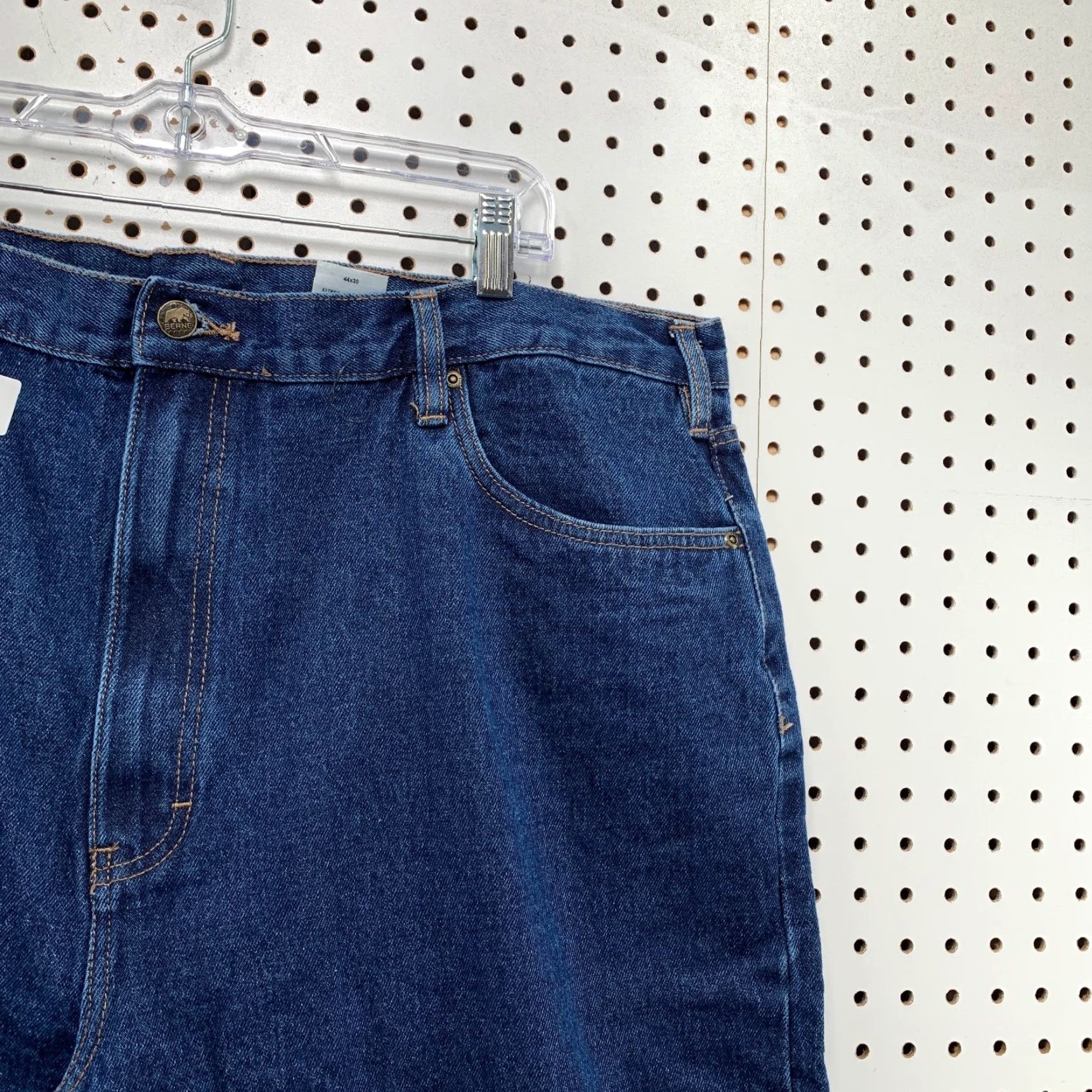 Vintage Berne Denim Jeans Mens 44x30 Blue Straight Fit Workwear P422 Jeans Size US 44 / EU 60 - 7 Thumbnail