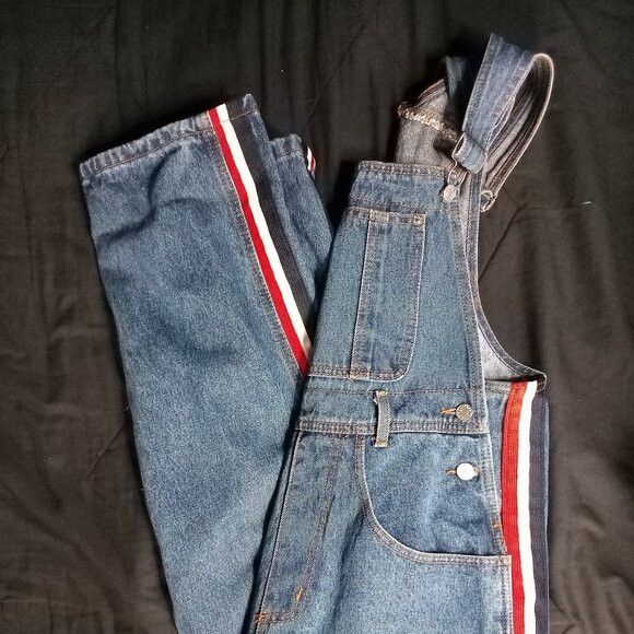 Other Vintage C'est Toi Stripes Coveralls Overalls Bibs Size US 30 / EU 46 - 1 Thumbnail