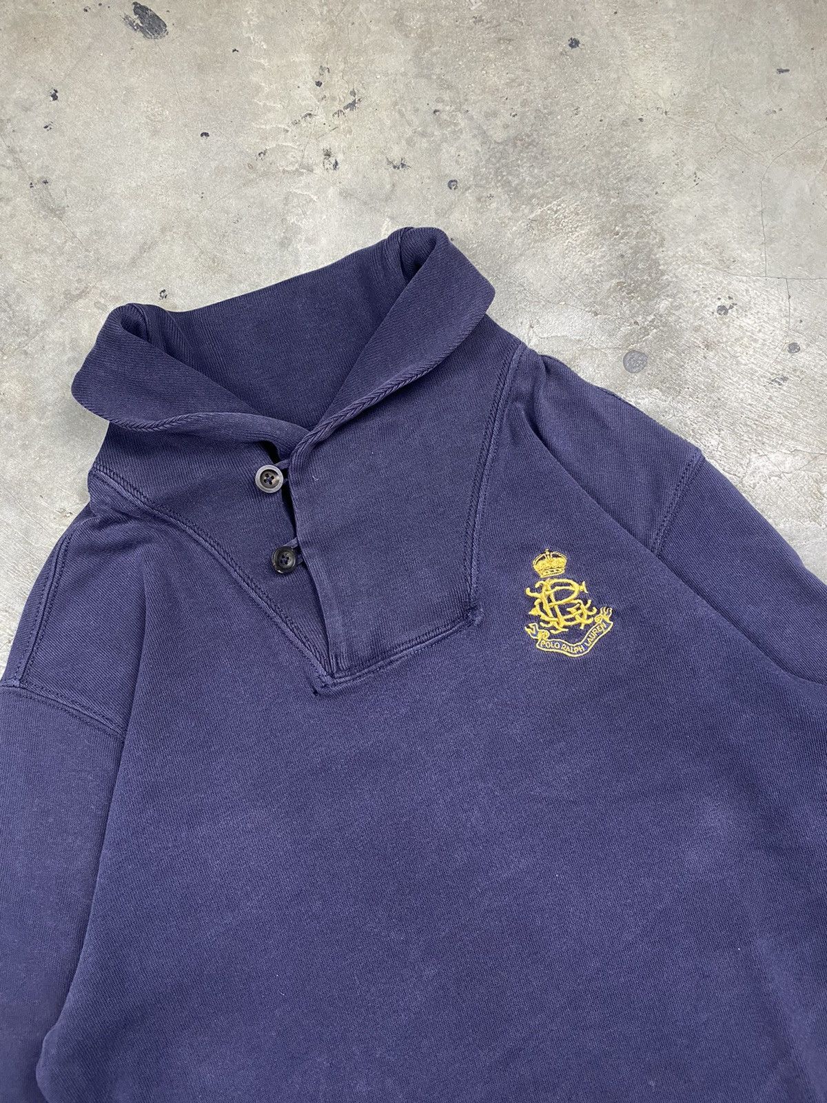 Polo Ralph Lauren × Ralph Lauren × Vintage 90s Polo RL Shawl Collar Size M / US 6-8 / IT 42-44 - 2 Thumbnail