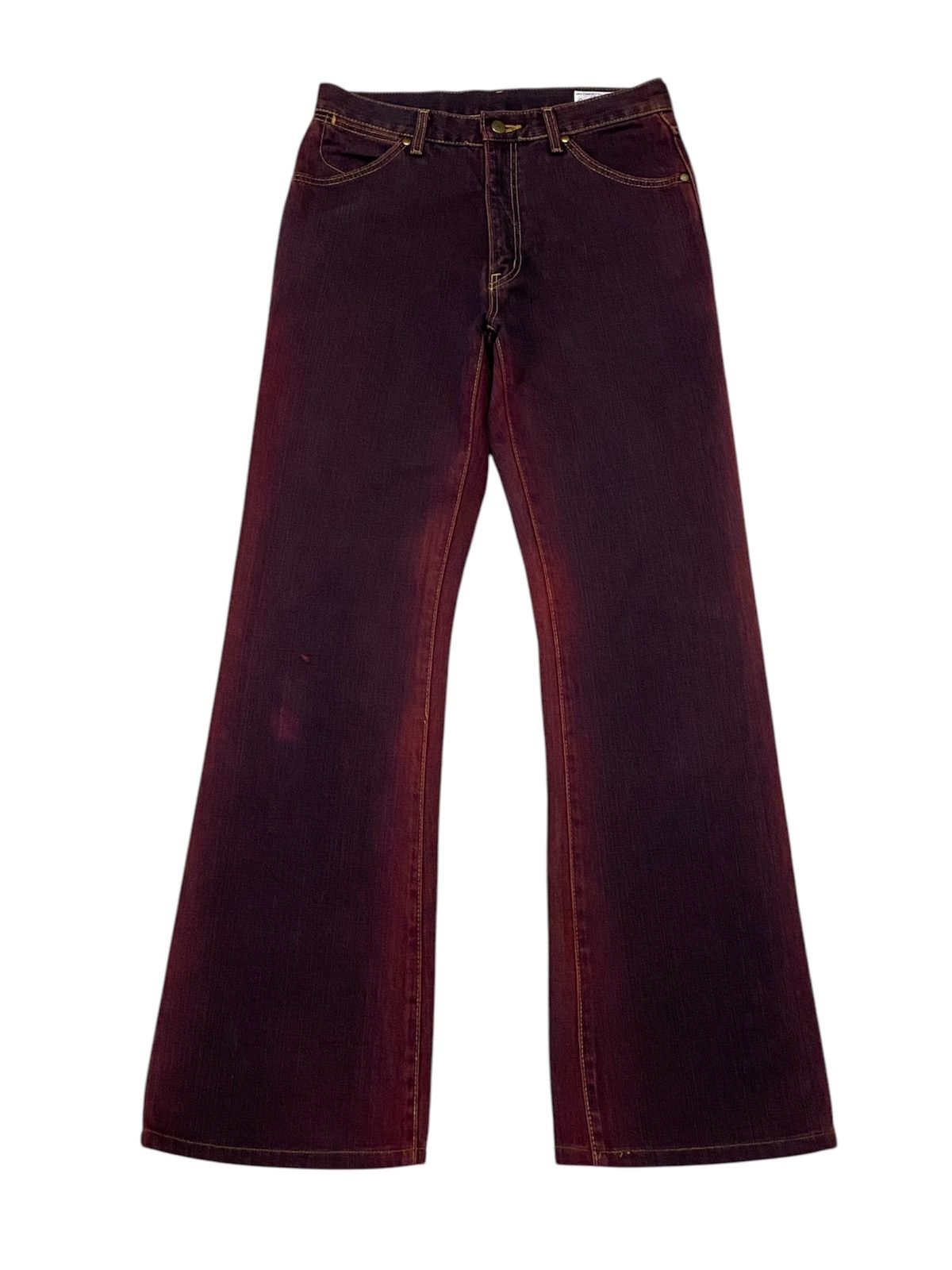 Hysteric Glamour × Japanese Brand × Wrangler 💃Wrangler Classic Red Smoke Flare Jeans Size 29" - 2 Thumbnail