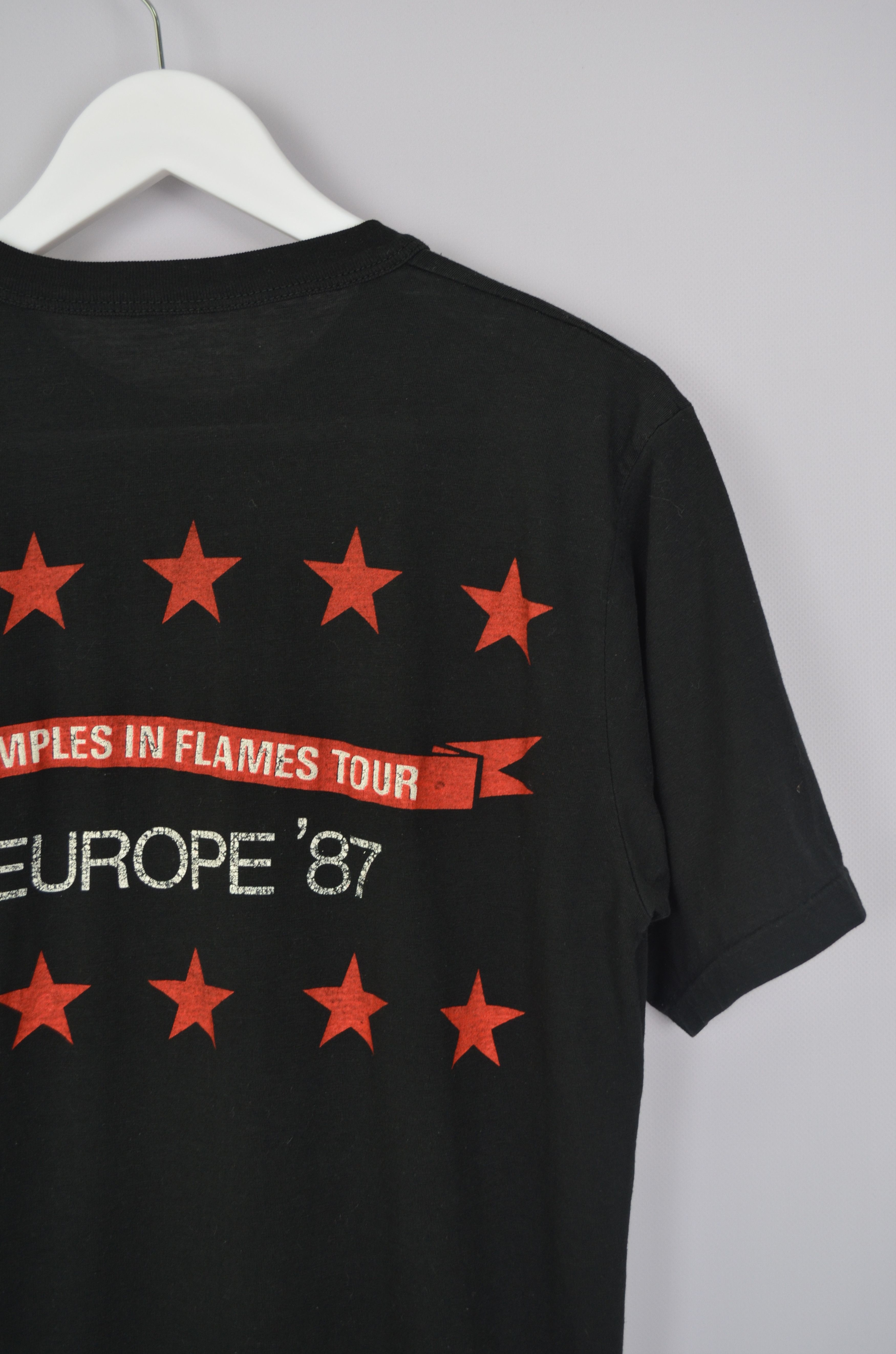 Band Tees × Vintage BOB DYLAN Vintage T-SHIRT TEMPLES IN FLAMES TOUR 1986-87 Size US S / EU 44-46 / 1 - 14 Thumbnail