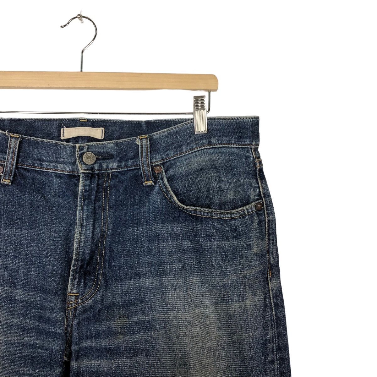 Japanese Brand 🔥Rare Straight Cut Denim Jeans Uniqlo Japan Issey Miyake Size US 36 / EU 52 - 5 Thumbnail