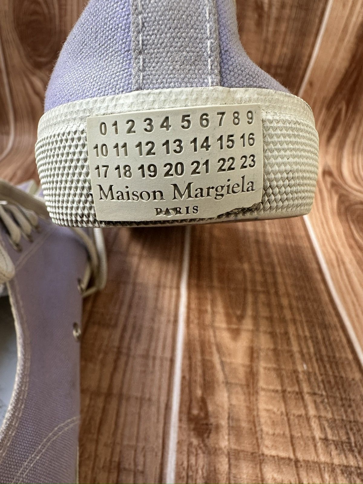 Maison Margiela Maison Martin Margiela TABI Purple Canvas Low Top Sneakers Size US 7.5 / IT 37.5 - 17 Thumbnail