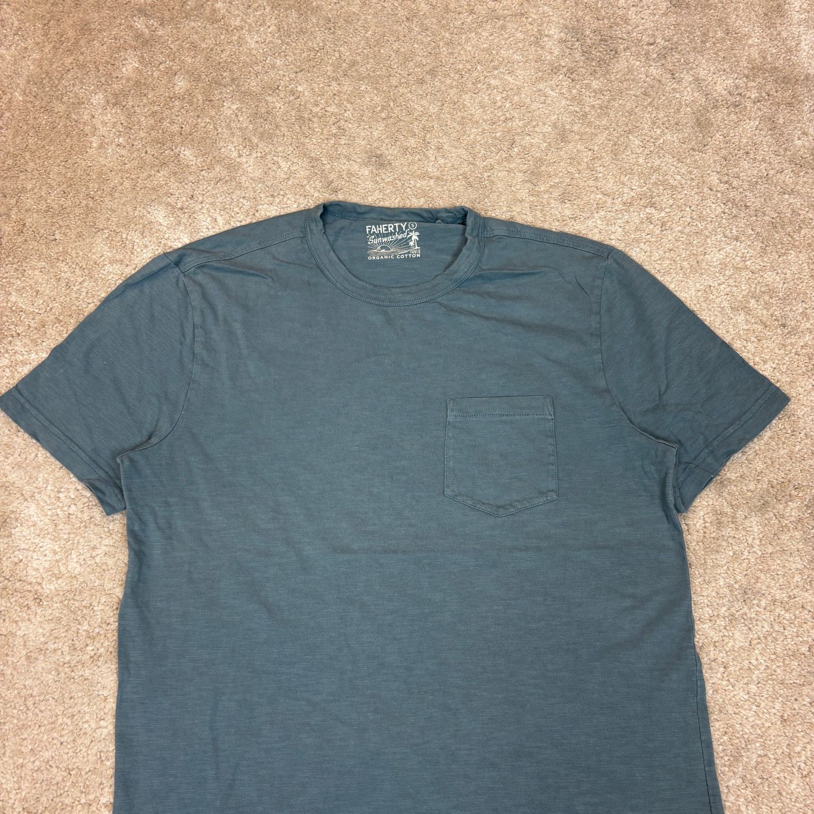 Faherty Faherty Sunwashed Pocket Tee Organic Cotton T Shirt Men's S Size US S / EU 44-46 / 1 - 2 Thumbnail