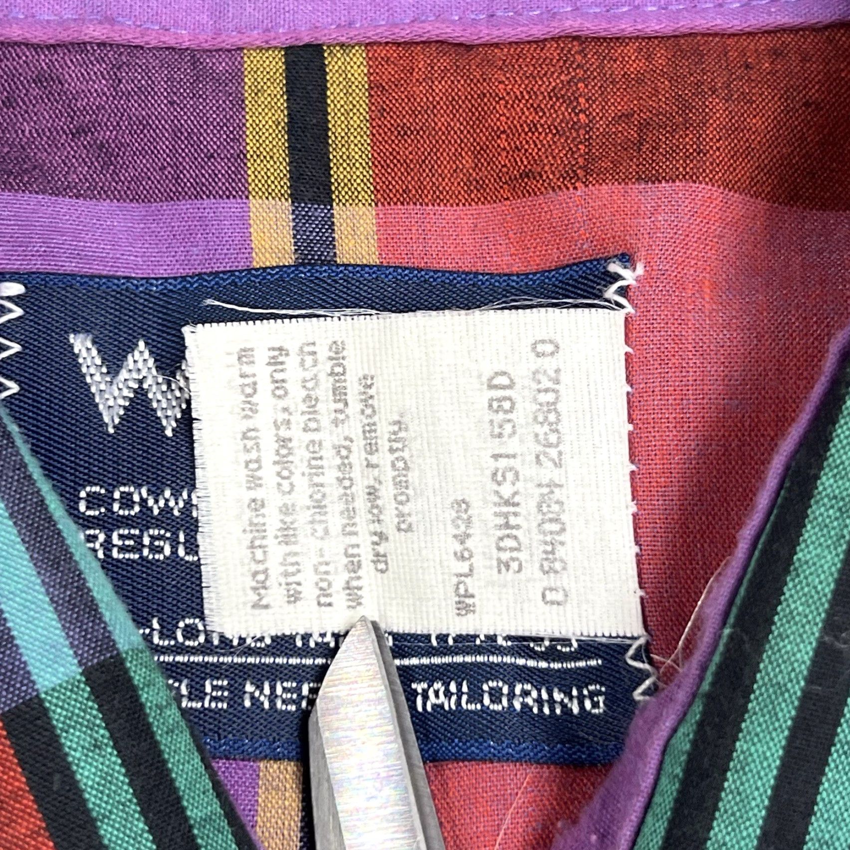 Wrangler VINTAGE Wrangler Shirt 17.5 - 35 Purple Red Plaid Pearl Snaps Western Cowboy Rodeo USA Shirt Size US XXL / EU 58 / 5 - 6 Thumbnail