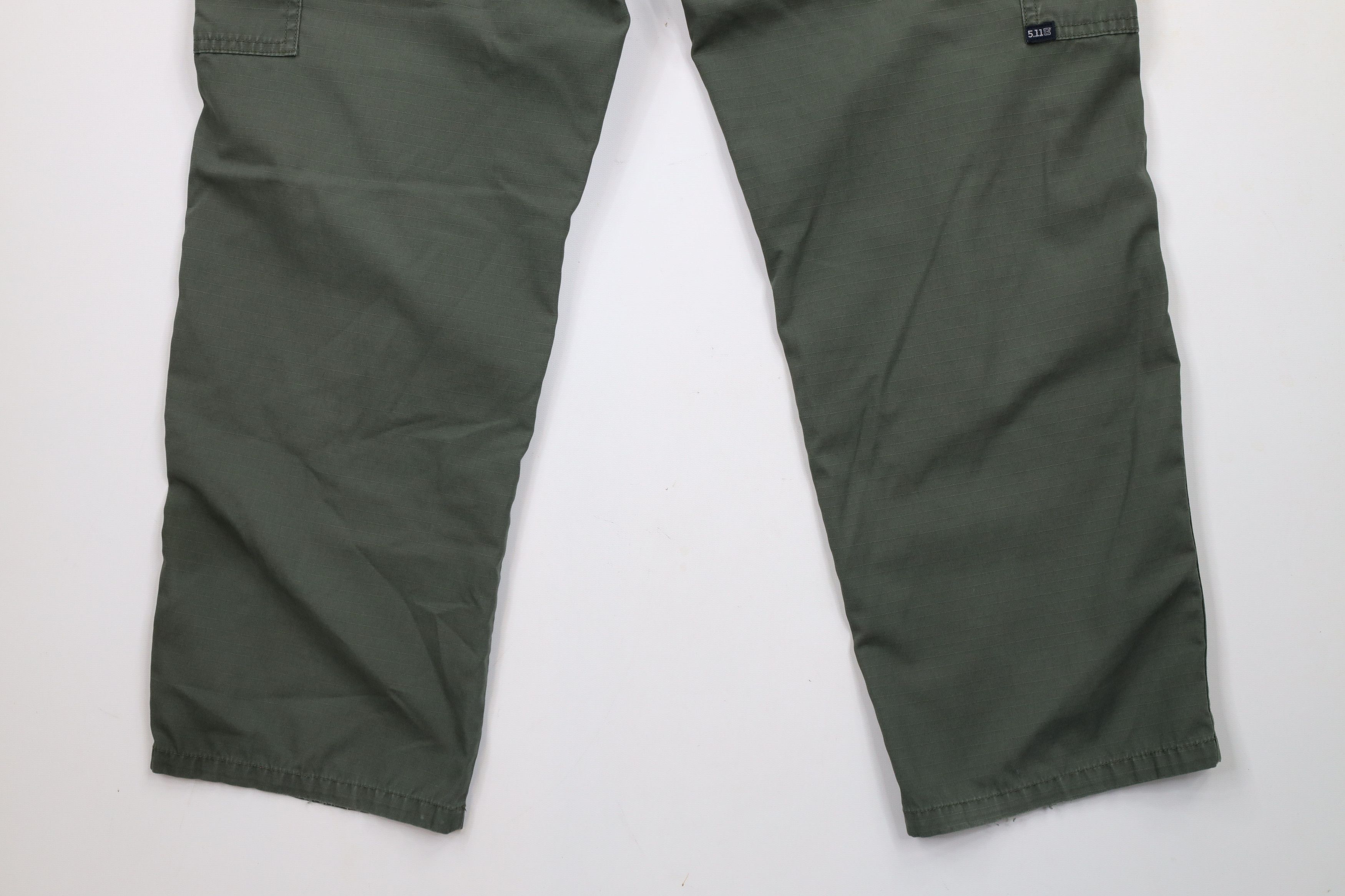 Vintage 5.11 Tactical Series Faded Ripstop Uniform Cargo Pants Green Size US 32 / EU 48 - 10 Thumbnail