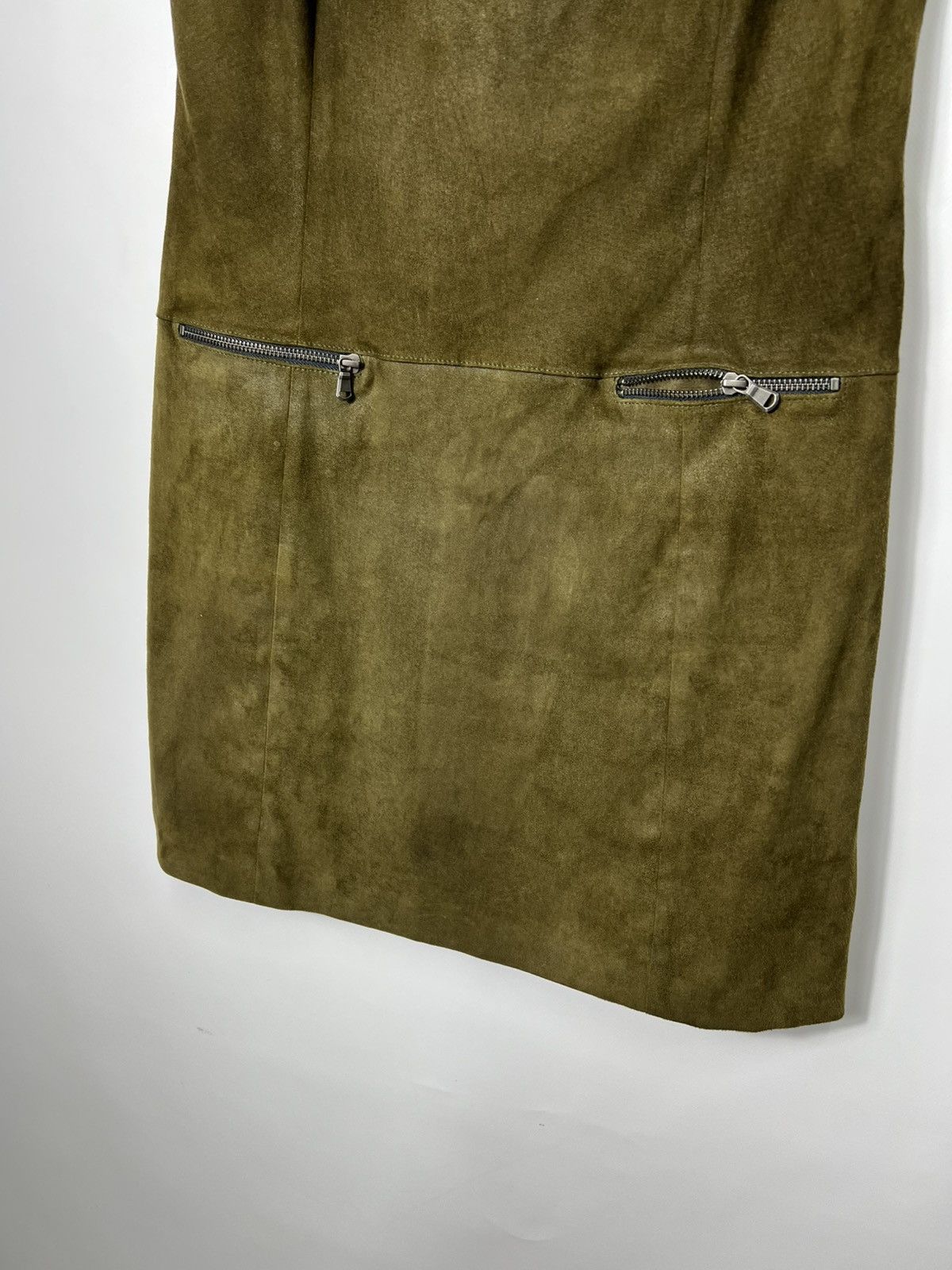 Vintage Luxury Designer Ventcouvert Leather Midi Dress Size FR 42 Size M / US 6-8 / IT 42-44 - 9 Thumbnail