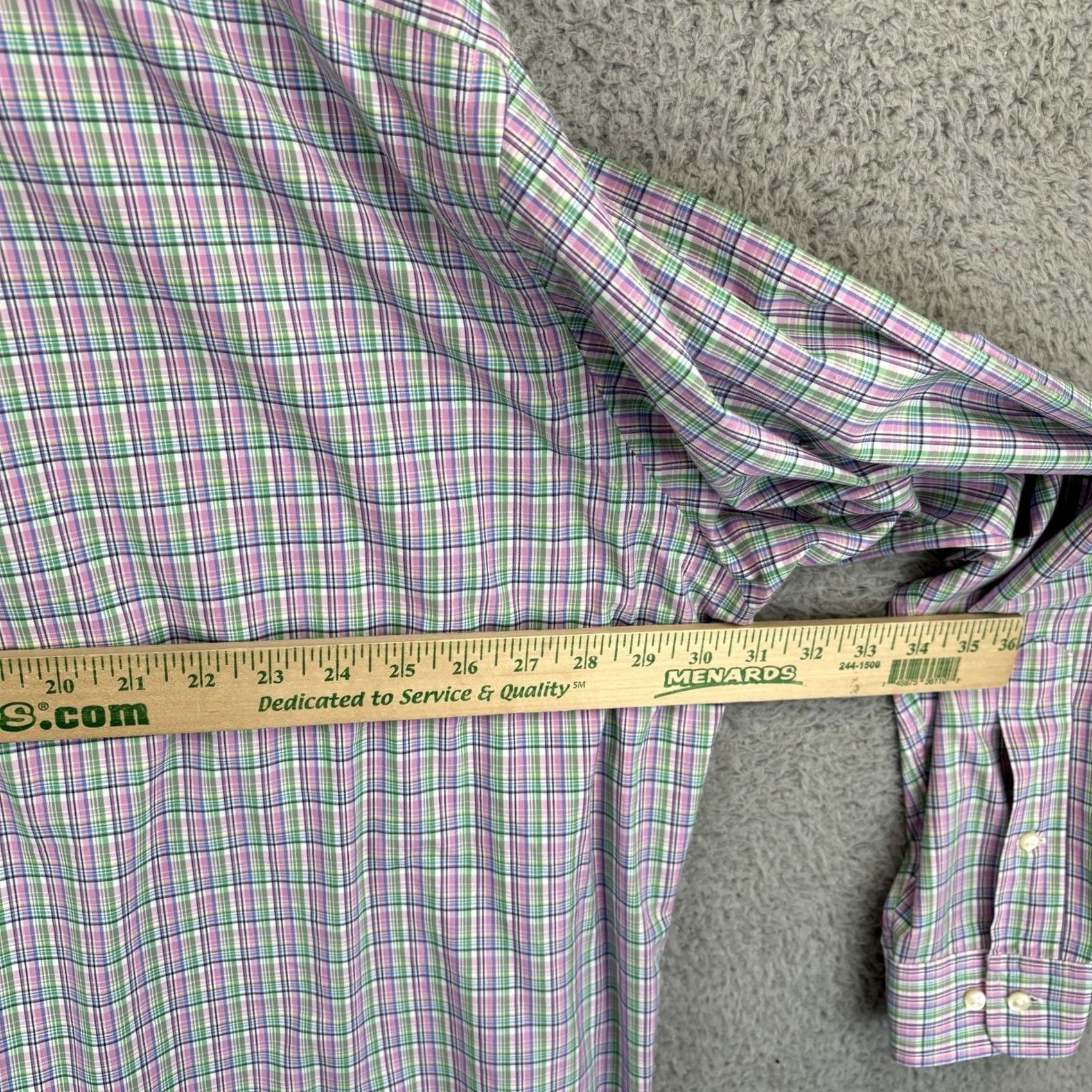 Polo Ralph Lauren Polo Ralph Lauren Shirt Mens 19 36/37 Tall Pink Green Plaid Cotton Preppy Dress Shirt Big & Tall 80s American Preppy Mens Size US XXL / EU 58 / 5 - 6 Thumbnail