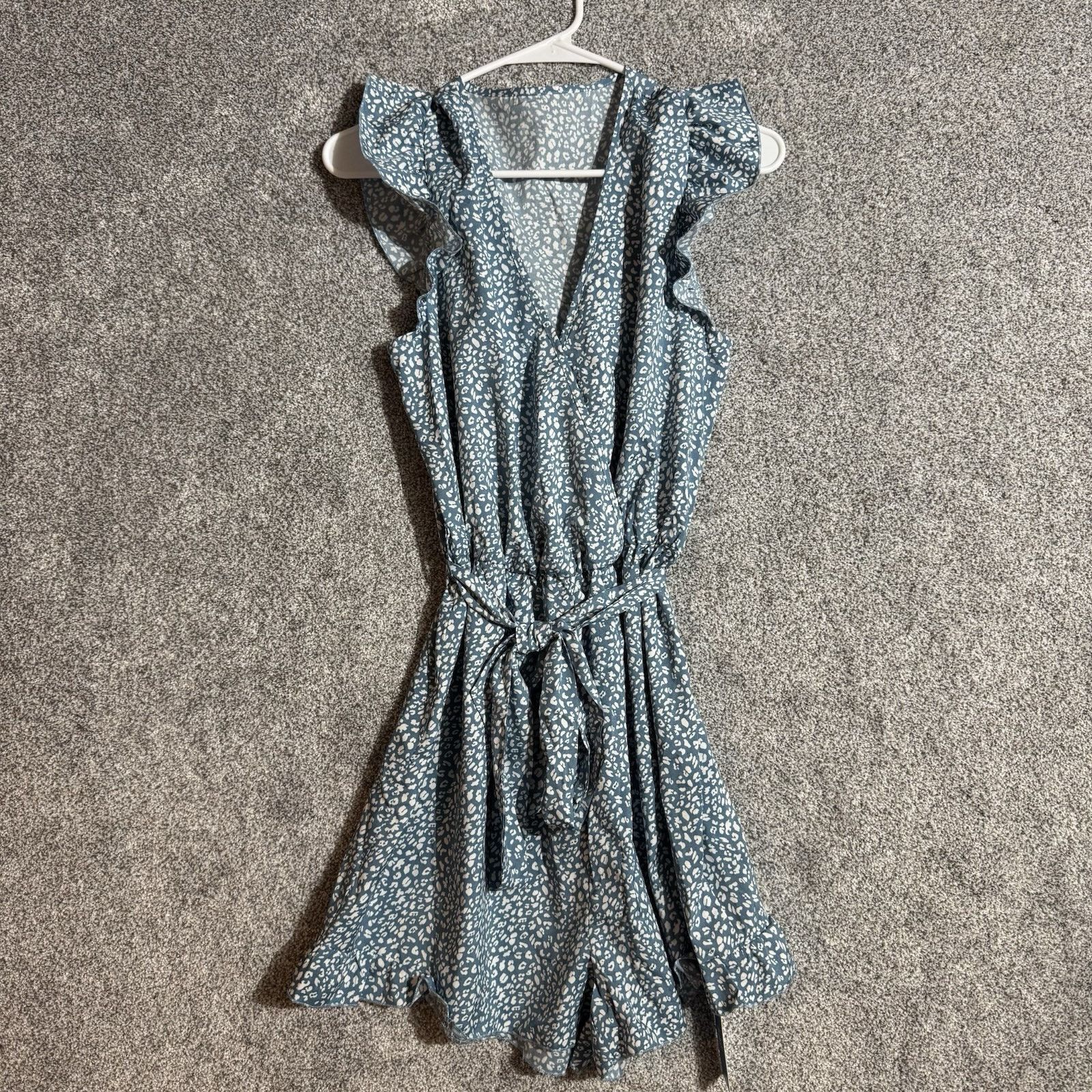 Other Romantic Dress Large Ruffle Sleeves Boho Chic Cheetah Print Size L / US 10 / IT 46 - 1 Thumbnail