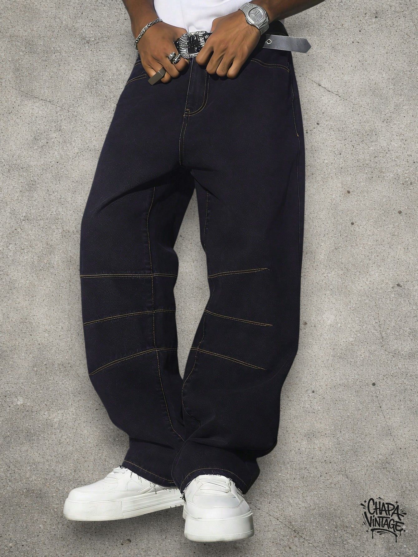 Japanese Brand Baggy denim jeans Size US 32 / EU 48 - 3 Thumbnail