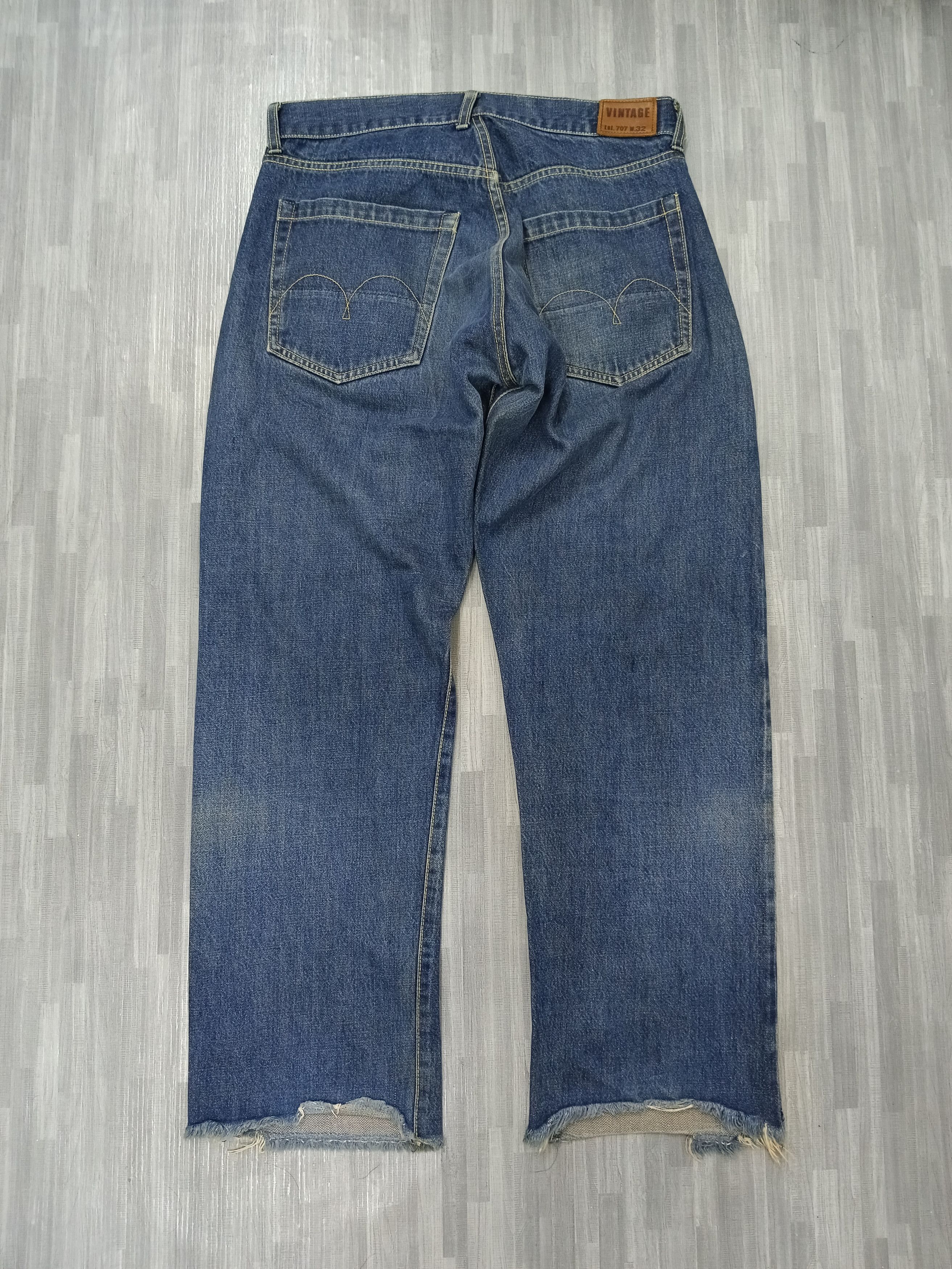 Vintage DISTRESSED 90s VINTAGE BONMARLEN SELVEDGE DENIM PANTS Size US 31 - 3 Thumbnail