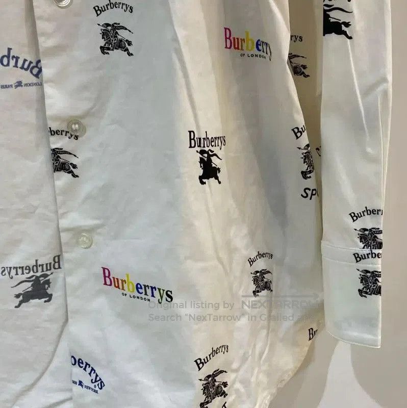 Burberry Burberry White Cotton Blend Long Sleeve Shirt. Size US S / EU 44-46 / 1 - 5 Thumbnail