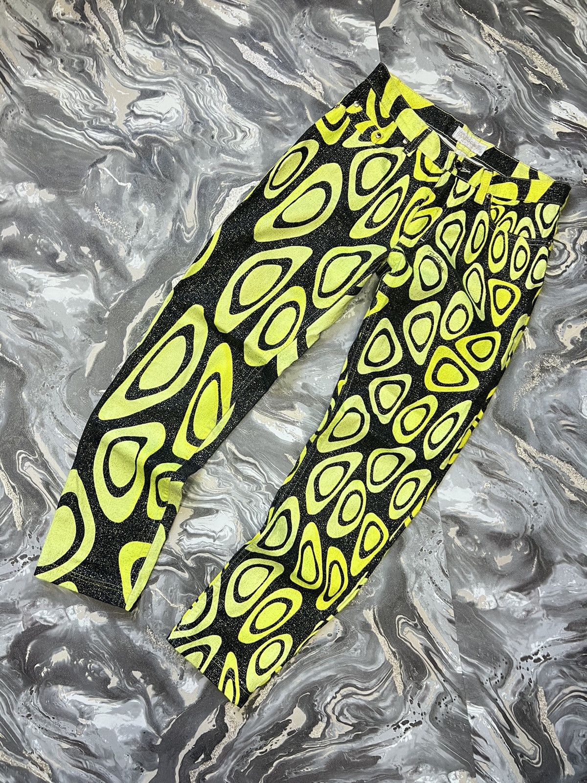 Roberto Cavalli Archive Roberto Cavalli Psychedelic Print Jeans Size 29" - 2 Thumbnail
