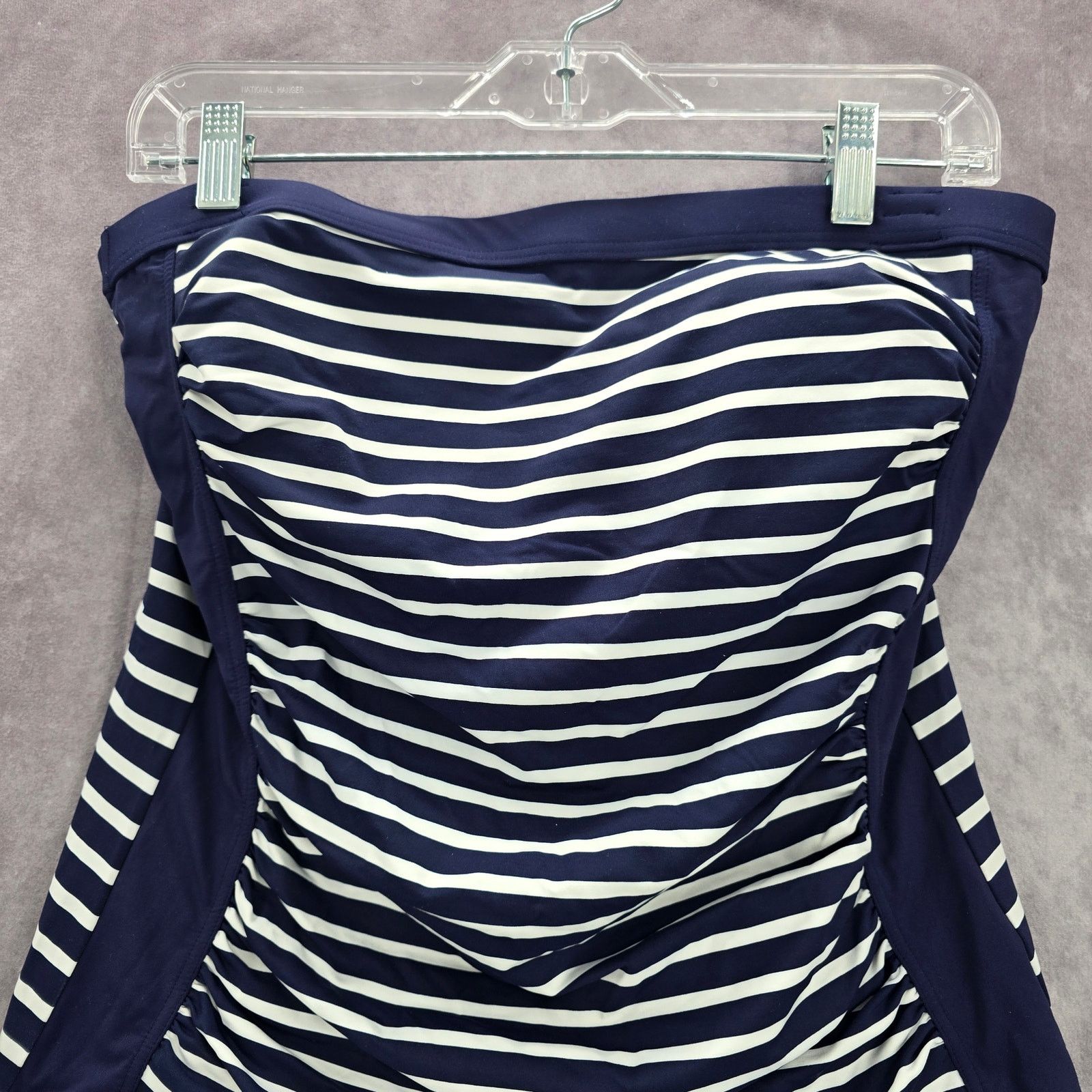 Lands' End Lands End Blue Stripe Tube Swimwear Top Medium M 10 Size M / US 6-8 / IT 42-44 - 4 Thumbnail