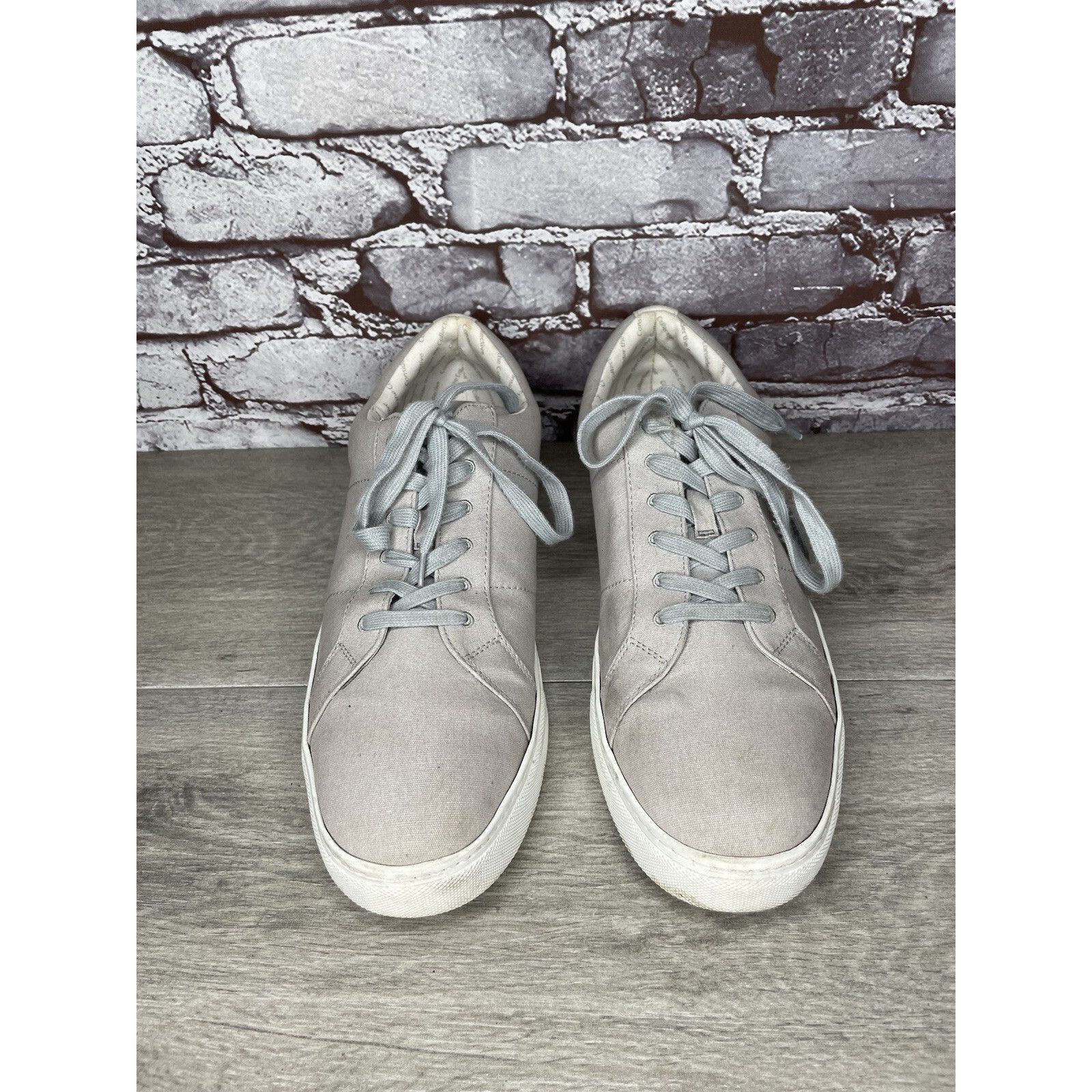 Greats Greats Gray Canvas Fabric Lace Up Low Casual Sneakers Shoes Size US 12 / EU 45 - 15 Thumbnail