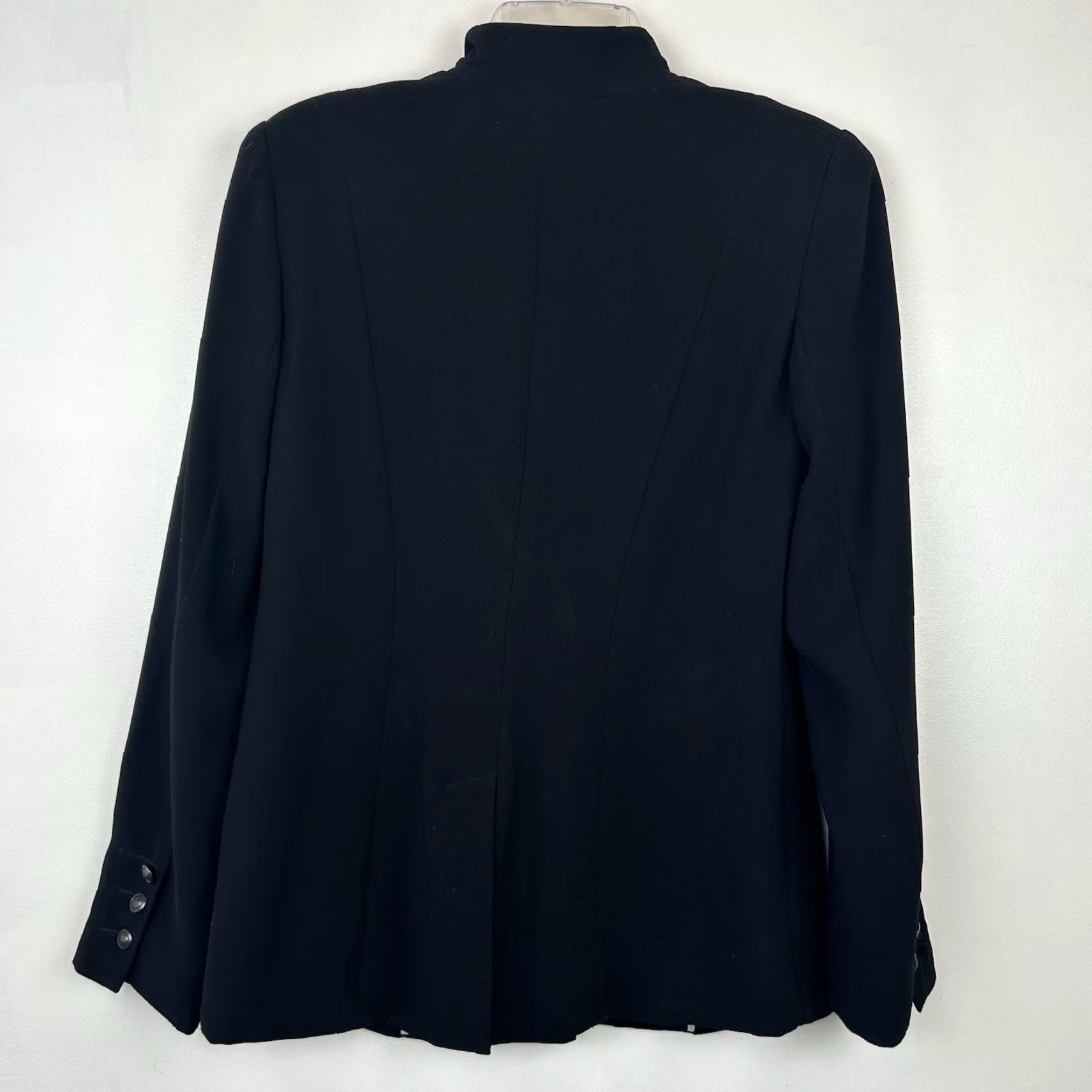 Vintage CAbi Blazer Jacket Womens 4 Button Single-Breasted Notch Lapel Lined Black Size S / US 4 / IT 40 - 2 Thumbnail