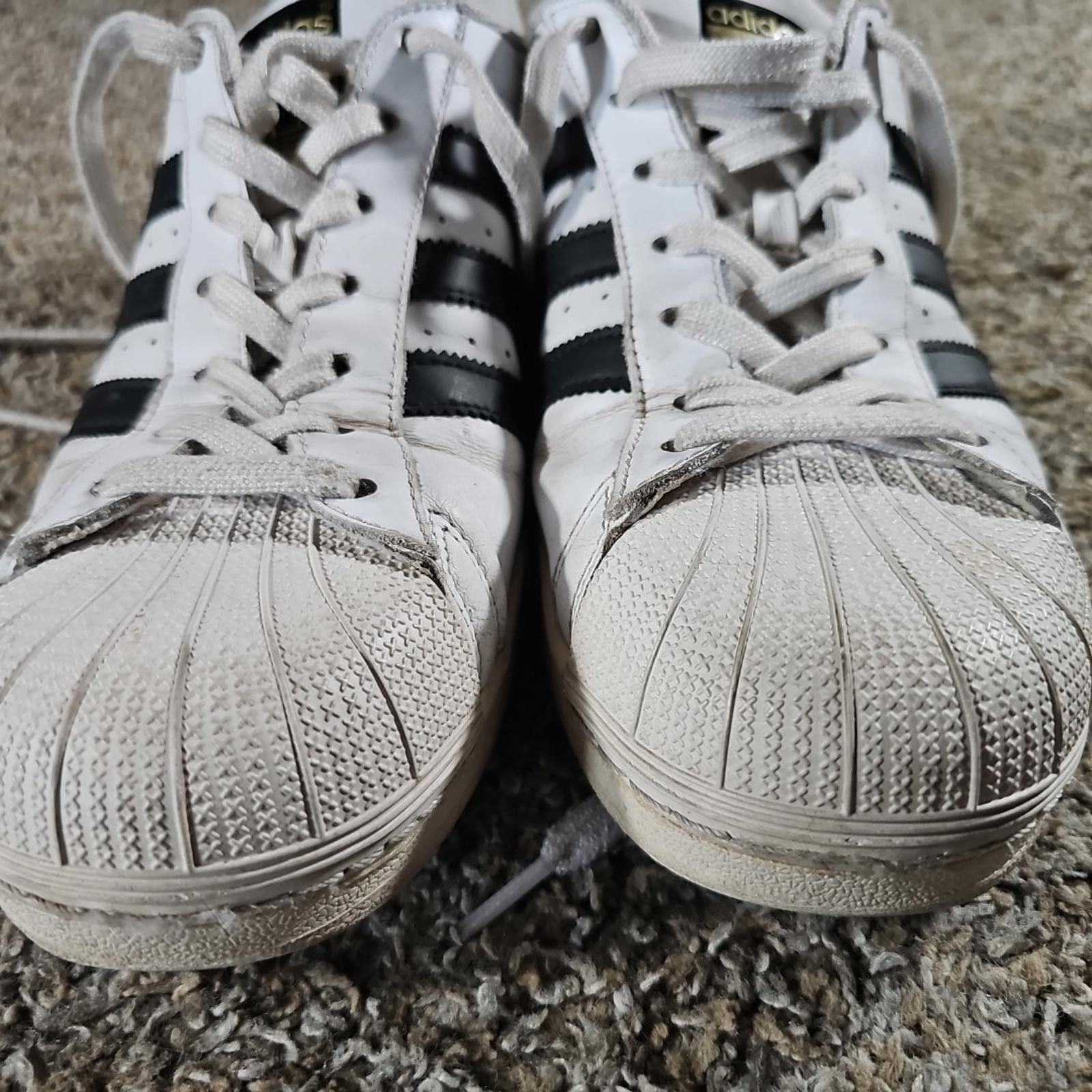Adidas Adidas Superstar ART C77153 sz 11 White Black Stripe Clam Size US 11 / EU 44 - 5 Thumbnail