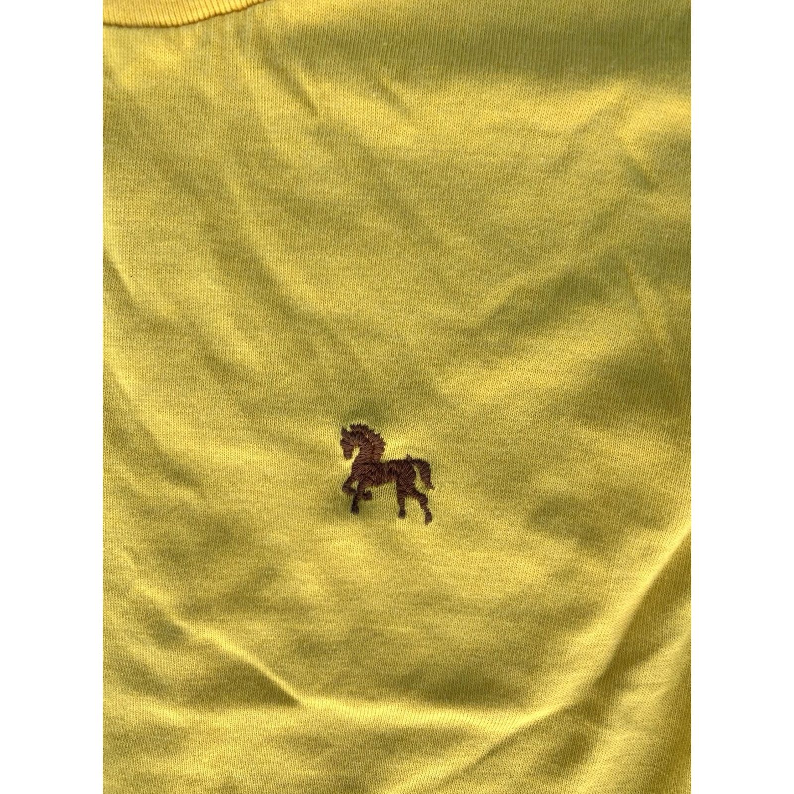 Sears VINTAGE Sears Perma-Prest Yellow T-Shirt Horse Logo Embroidery Size 6 Boys USA Made Size US S / EU 44-46 / 1 - 4 Thumbnail