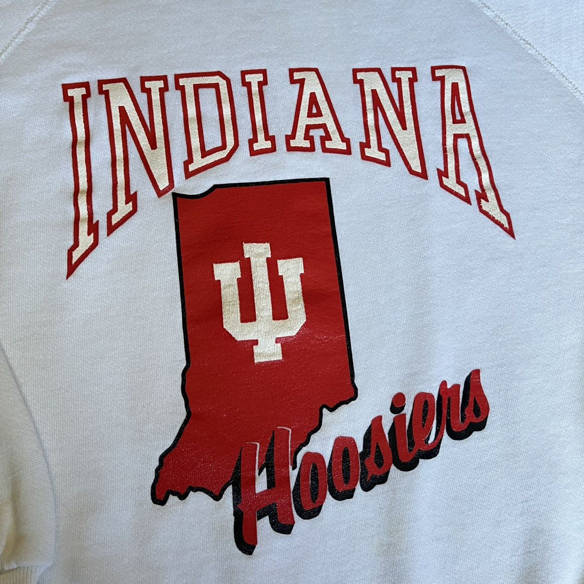 Vintage Vintage 80s Indiana University Hoosiers Crewneck Sweatshirt Size US XL / EU 56 / 4 - 3 Thumbnail