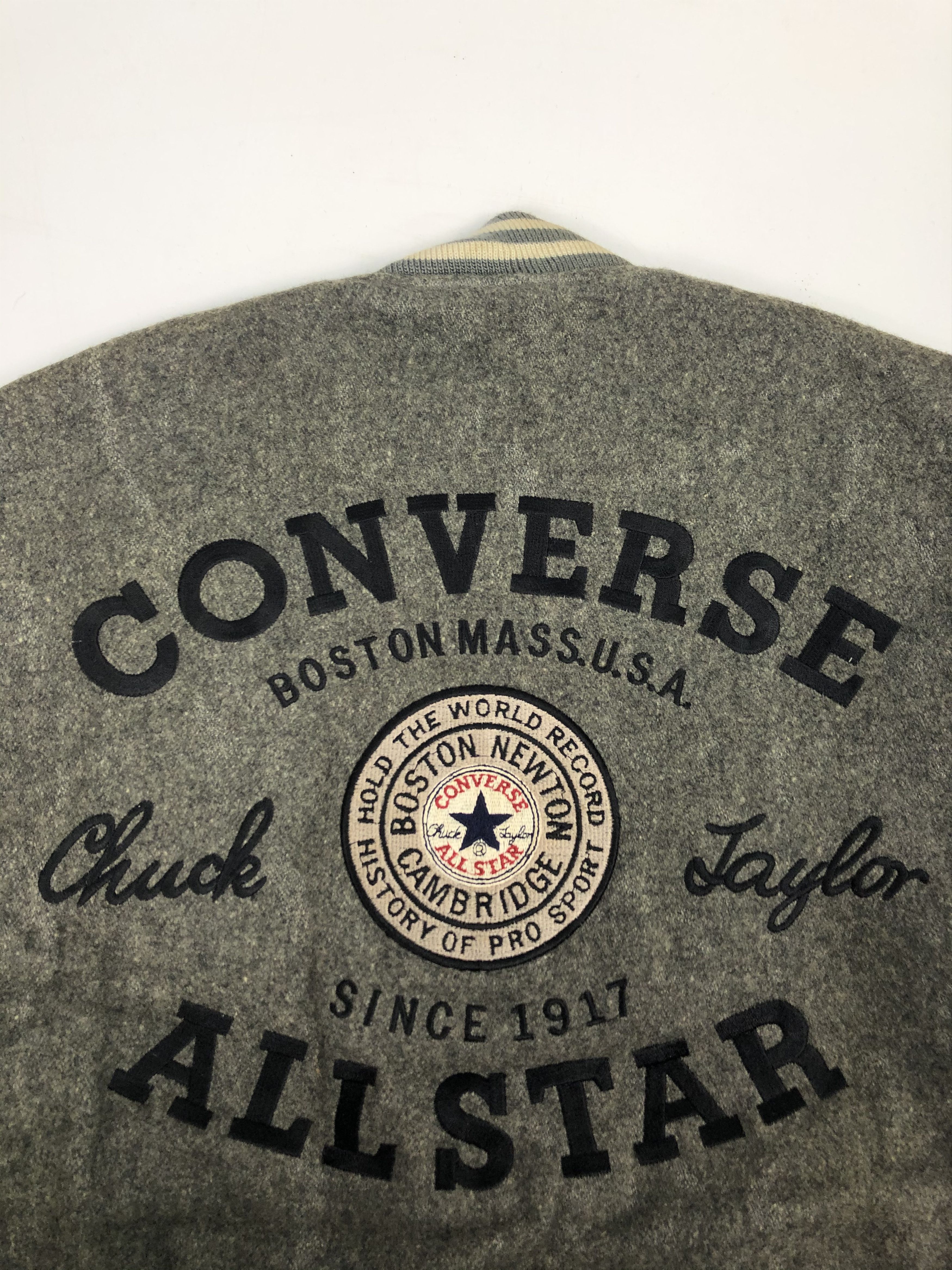 Converse Vintage 90s Converse Biglogo Varsity Leather Jacket V0096 Size US M / EU 48-50 / 2 - 6 Thumbnail