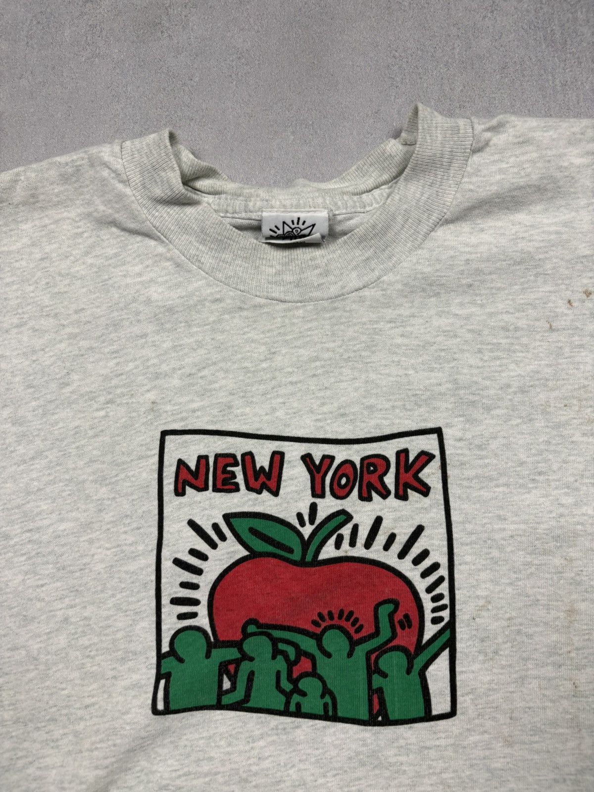 Keith Haring Vintage 80s Keith Haring New York Apple Pop Shop Art Tee XL Size US XL / EU 56 / 4 - 5 Thumbnail