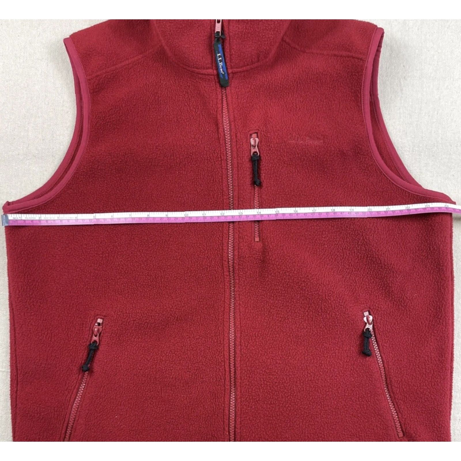 Vintage VINTAGE LL Bean Fleece Vest Mens M Zip Pockets Outdoor Red 90s Ski Hiking Chest 50 in Regular Fit United States Size US M / EU 48-50 / 2 - 6 Thumbnail
