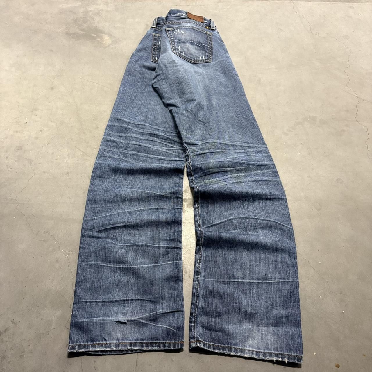 Vintage Crazy Vintage Y2K/2000s Baggy Streetwear Lucky Brand Dark Blue Wash Denim Jeans! Size US 34 / EU 50 - 4 Thumbnail